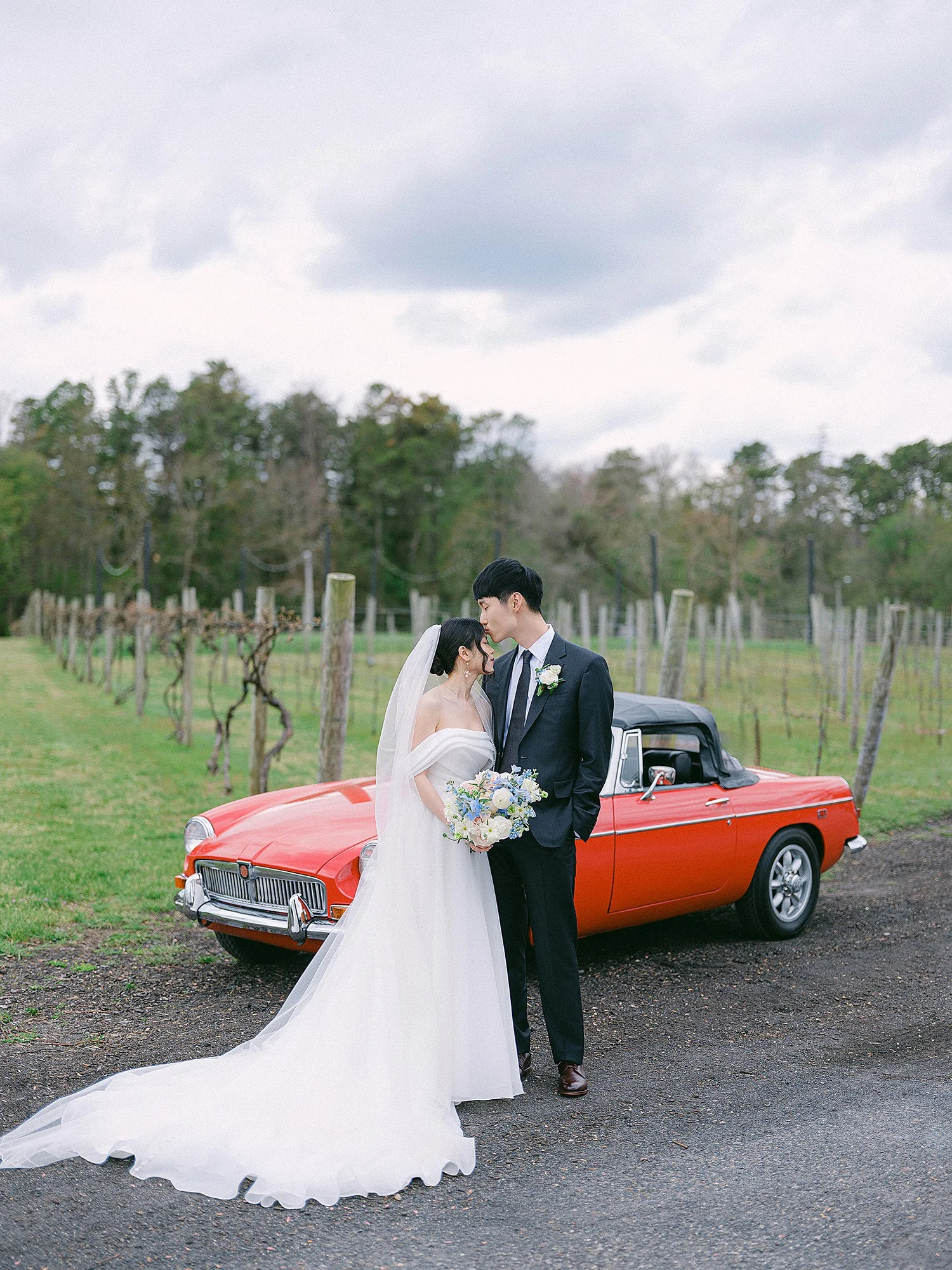 Couple portrait for wedding at Renault Winery by Haseok Chung Studio