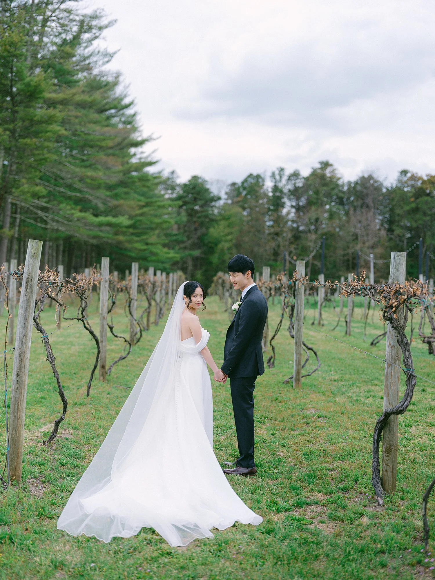 Couple portrait for wedding at Renault Winery by Haseok Chung Studio