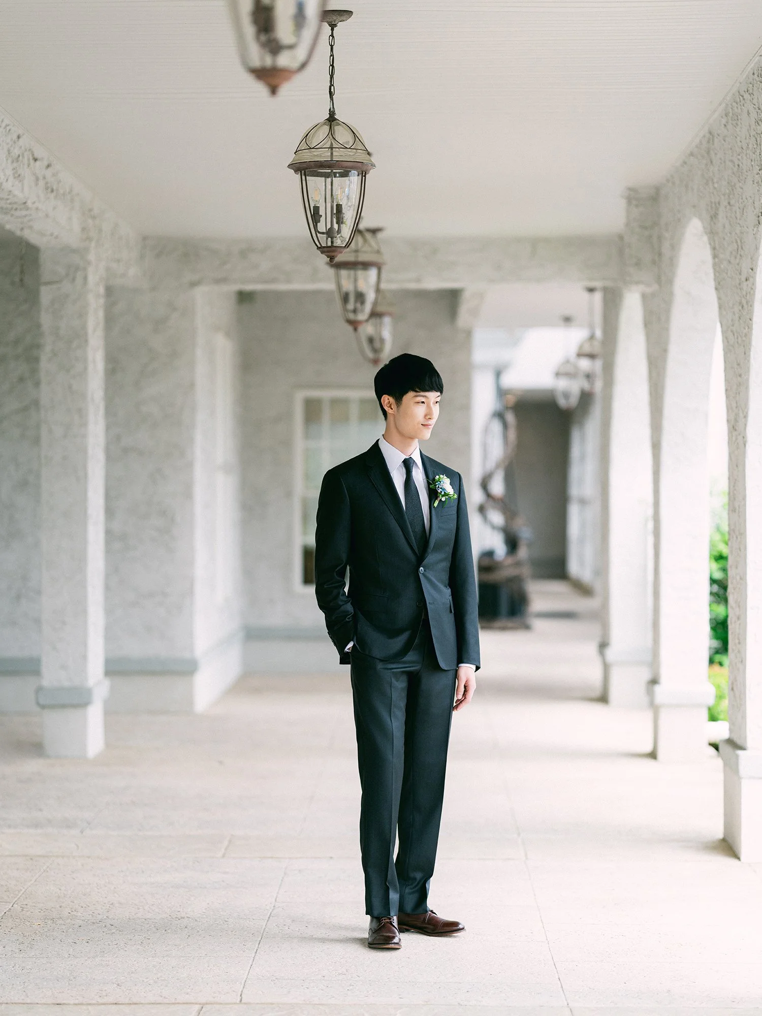 BrGroom portrait for wedding at Renault Winery by Haseok Chung Studio