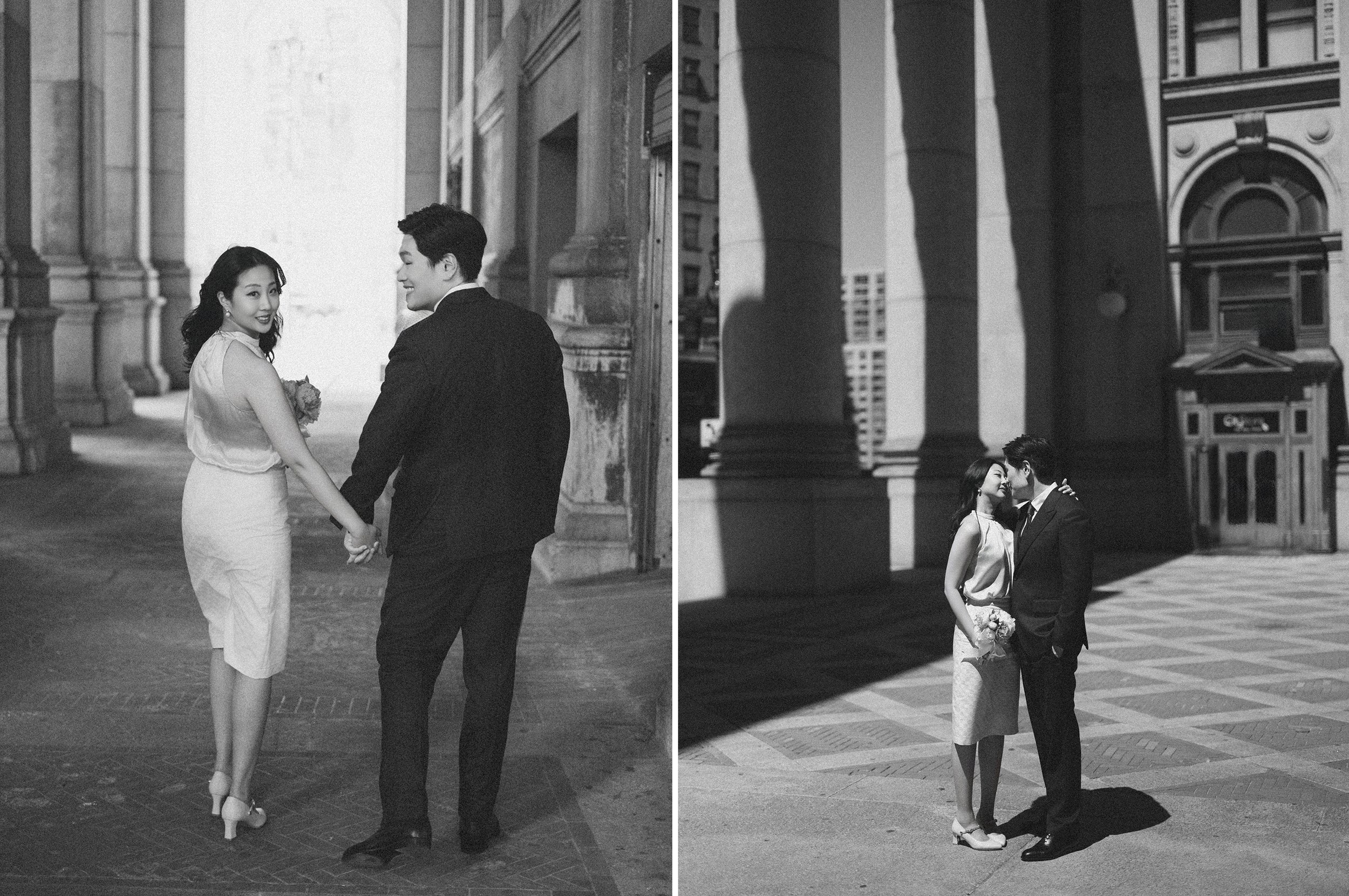 Modern NYC City Hall Wedding &amp; Classic Met Square Engagement Session