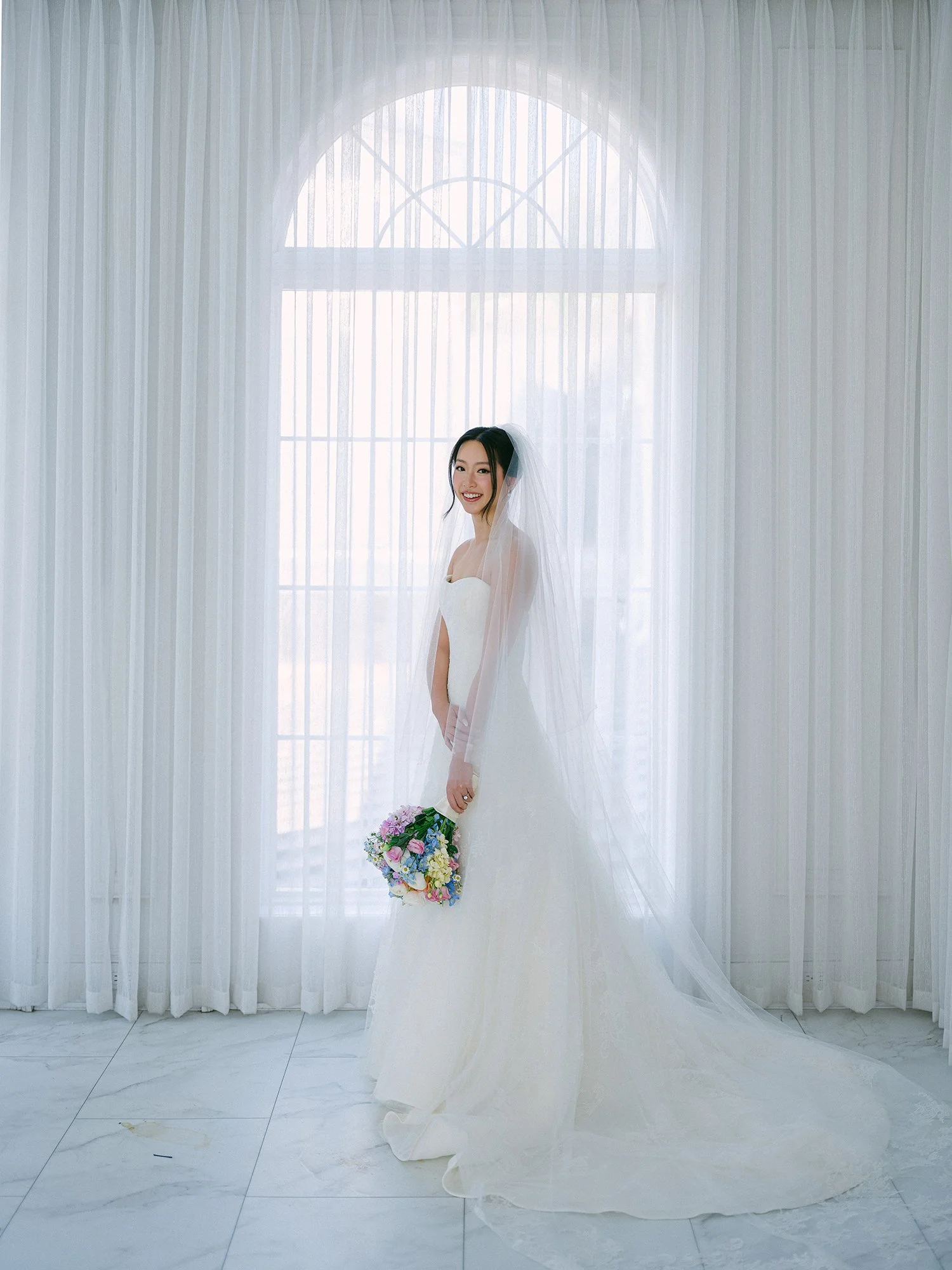 Elegant wedding portrait of Amanda and Daniel at The Rockleigh, NJ by HSC Studio
