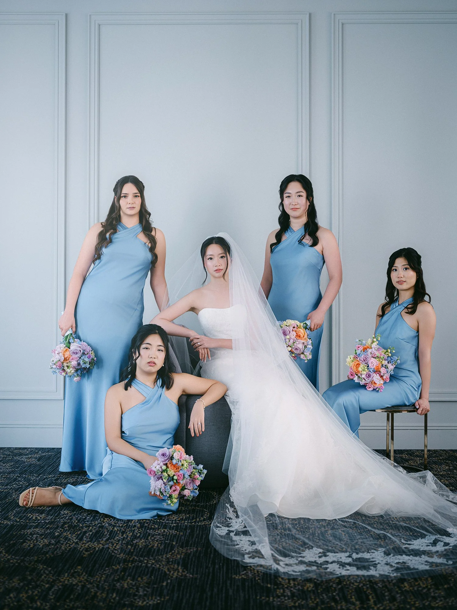 Elegant wedding portrait of Amanda and Daniel at The Rockleigh, NJ by HSC Studio