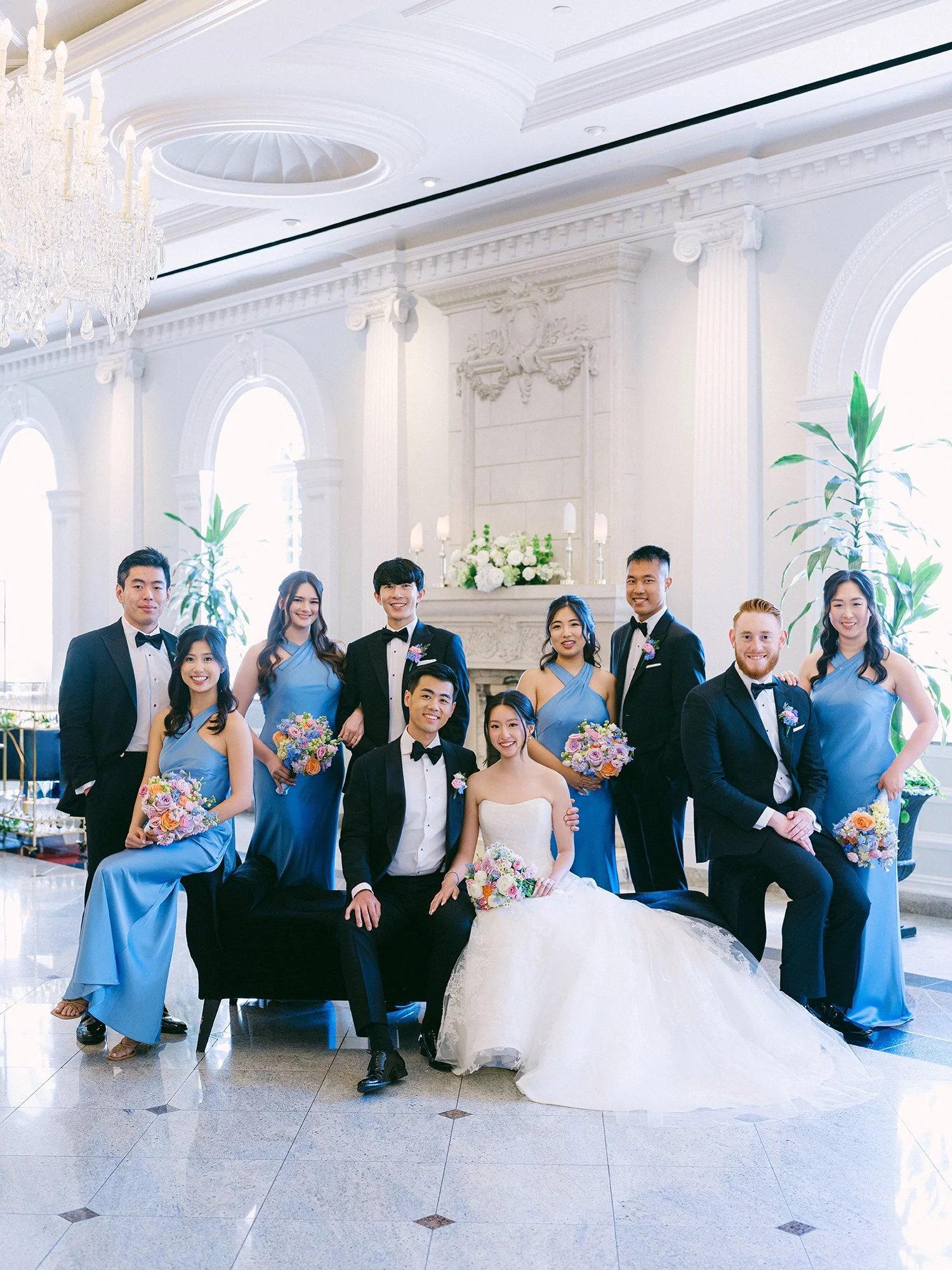Elegant wedding portrait of Amanda and Daniel at The Rockleigh, NJ by HSC Studio