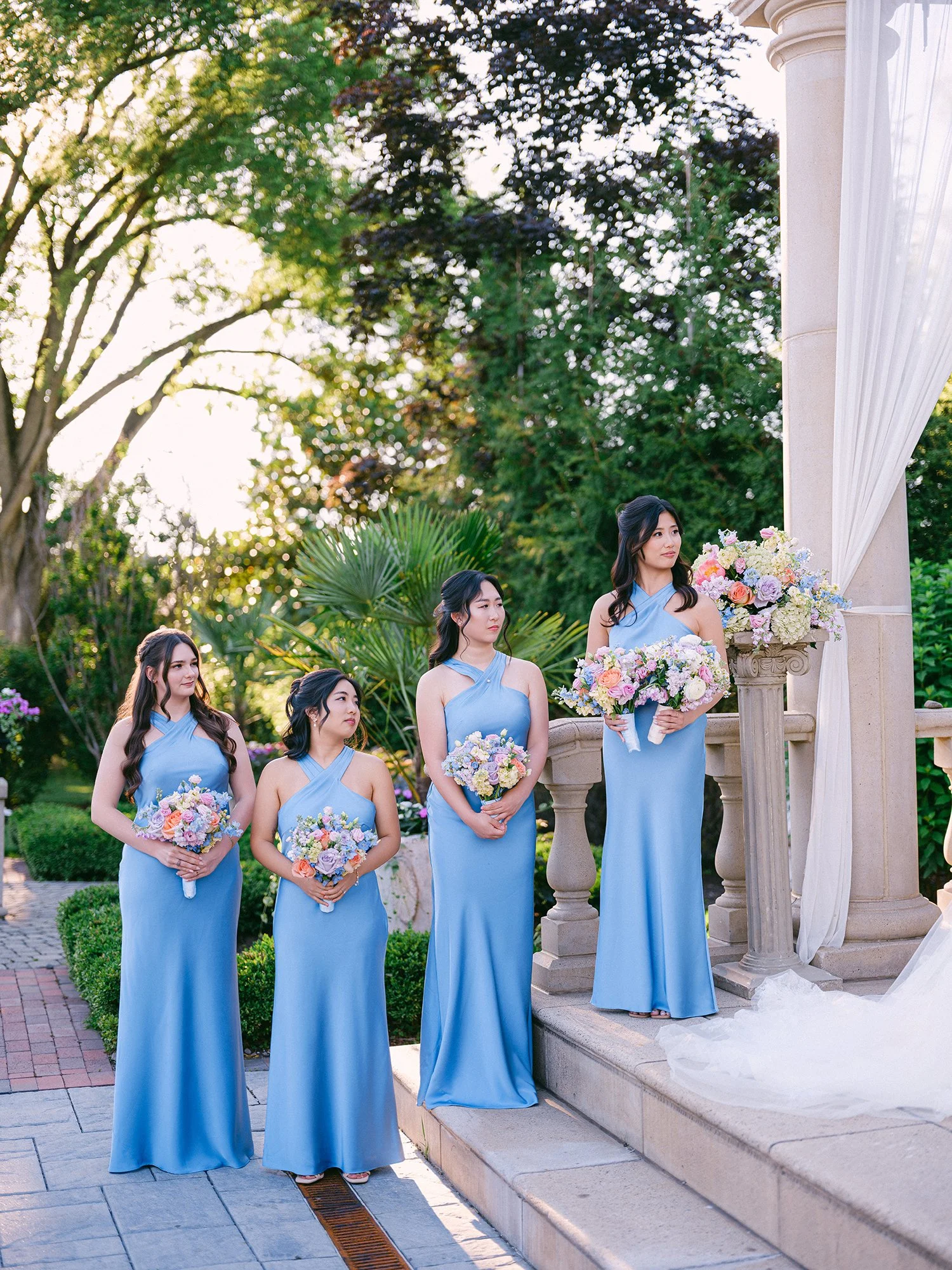 Elegant wedding portrait of Amanda and Daniel at The Rockleigh, NJ by HSC Studio
