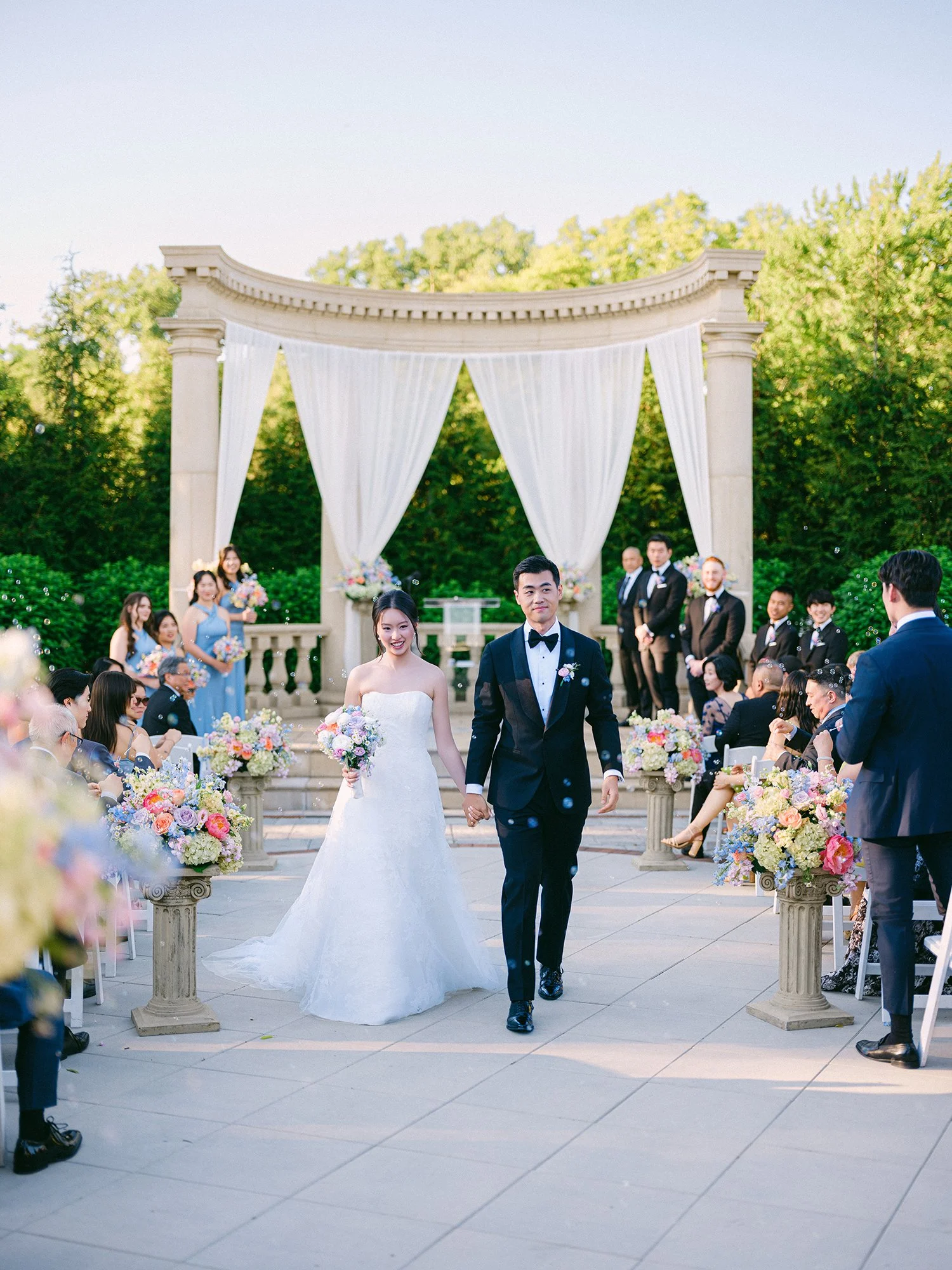 Elegant wedding portrait of Amanda and Daniel at The Rockleigh, NJ by HSC Studio