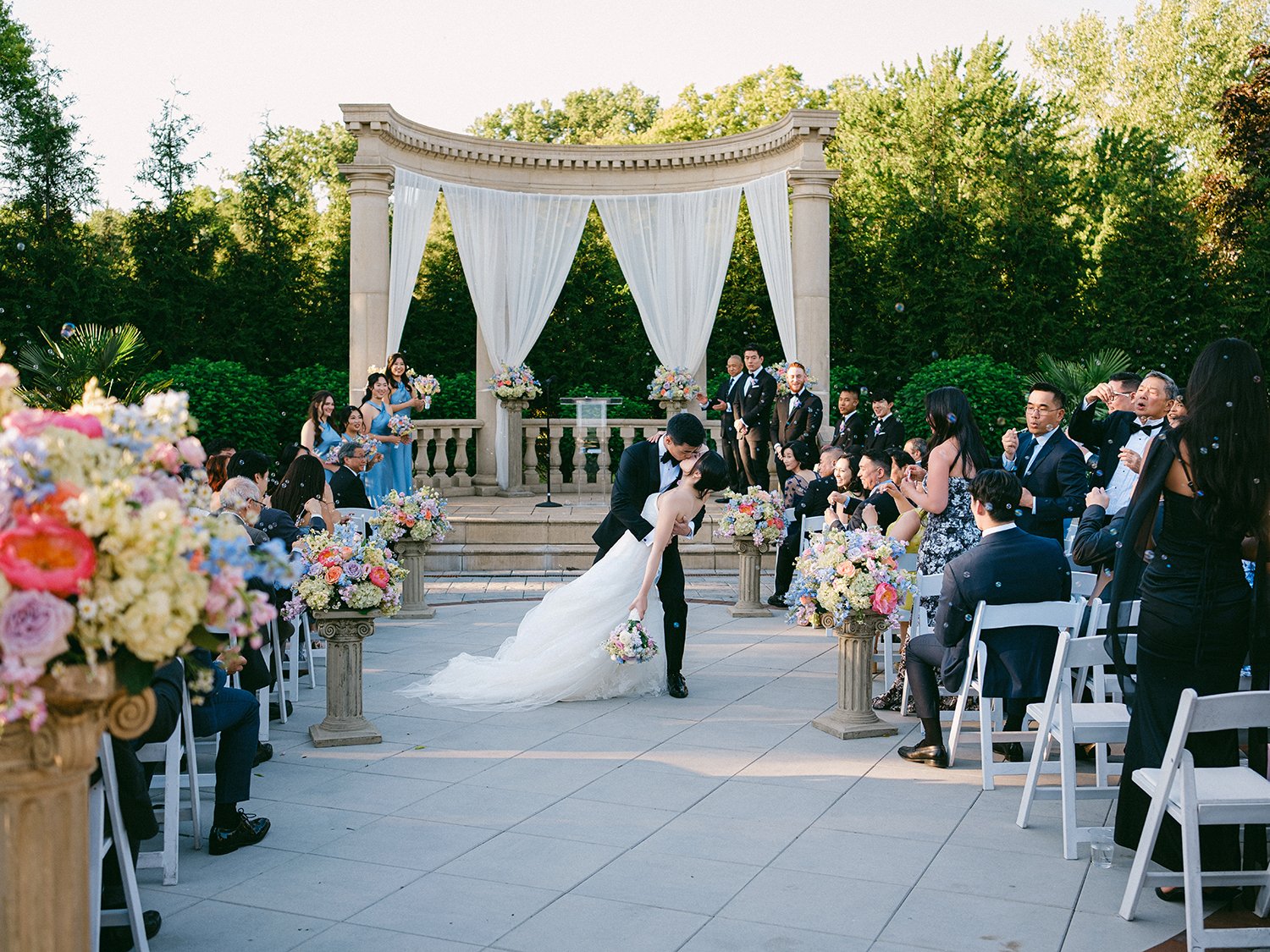 Elegant wedding portrait of Amanda and Daniel at The Rockleigh, NJ by HSC Studio
