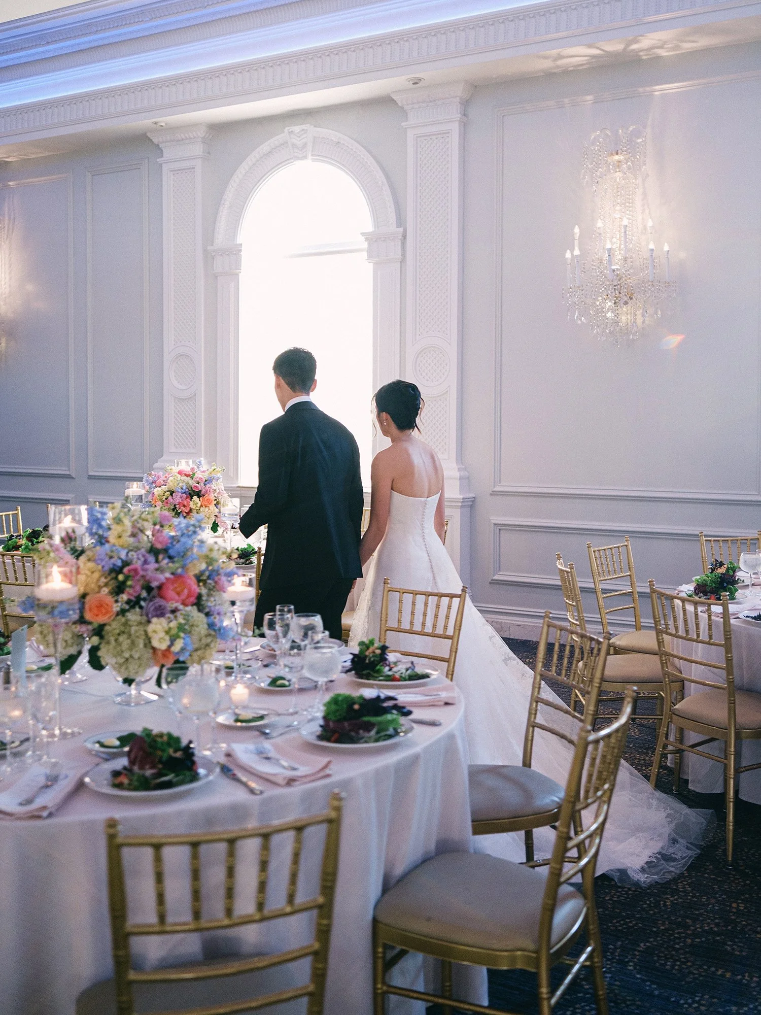 Elegant wedding portrait of Amanda and Daniel at The Rockleigh, NJ by HSC Studio