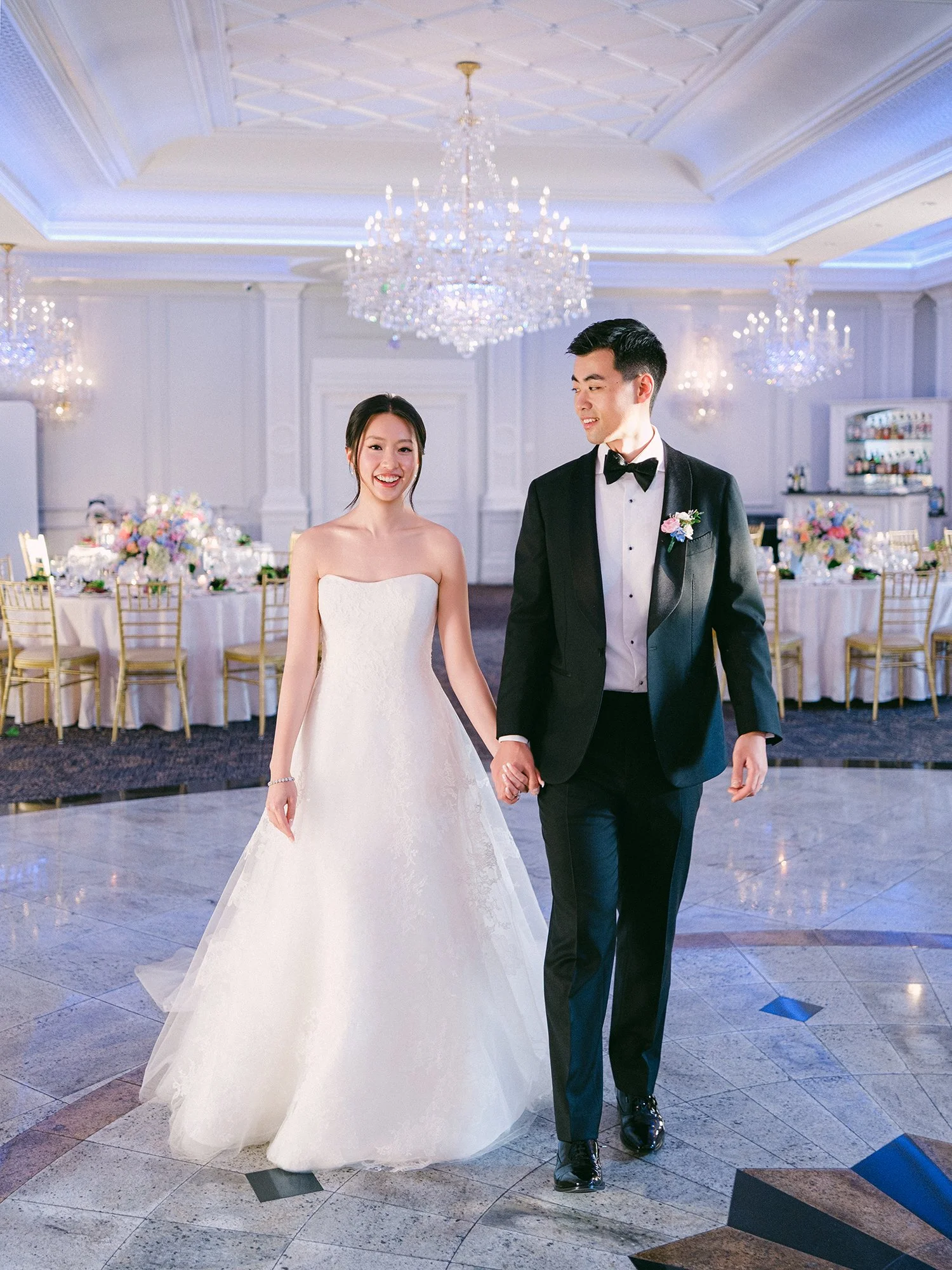 Elegant wedding portrait of Amanda and Daniel at The Rockleigh, NJ by HSC Studio