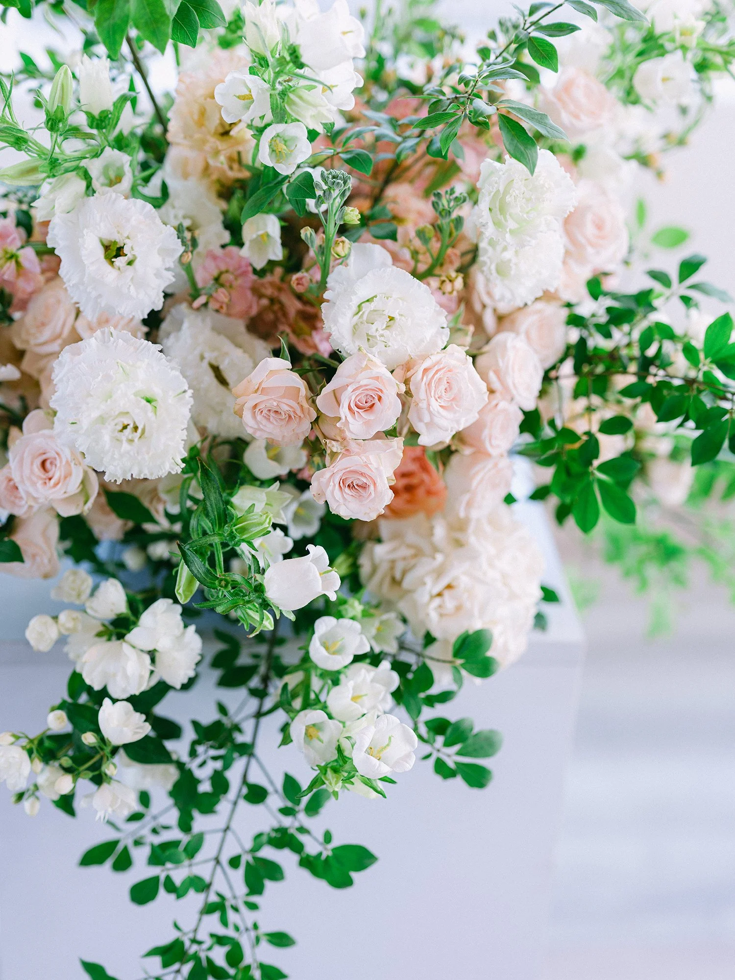 Fine art wedding photography capturing the elegant bridal details and modern reception setup at Maritime Parc NJ.