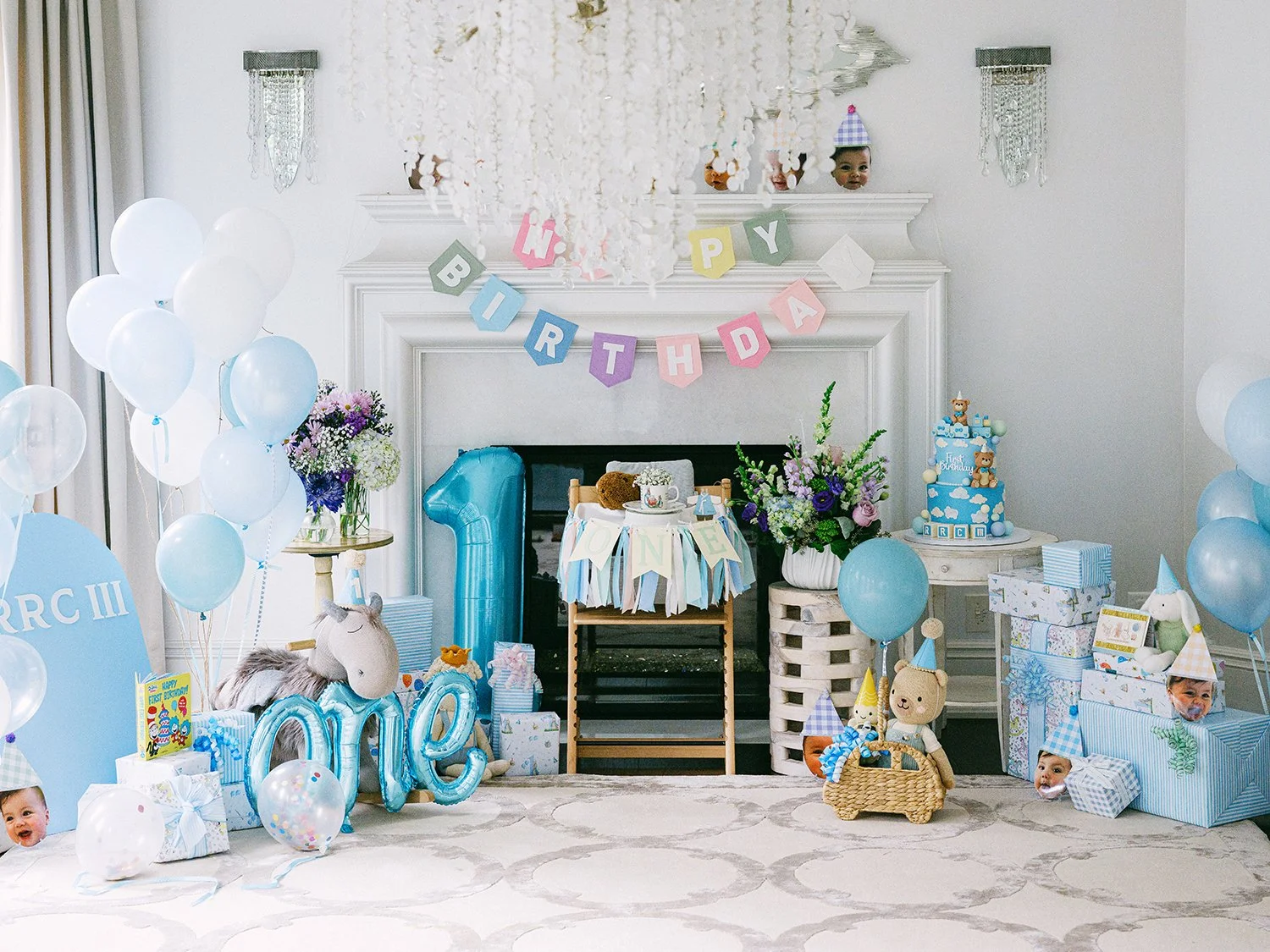 First birthday celebration details photographed in New Jersey