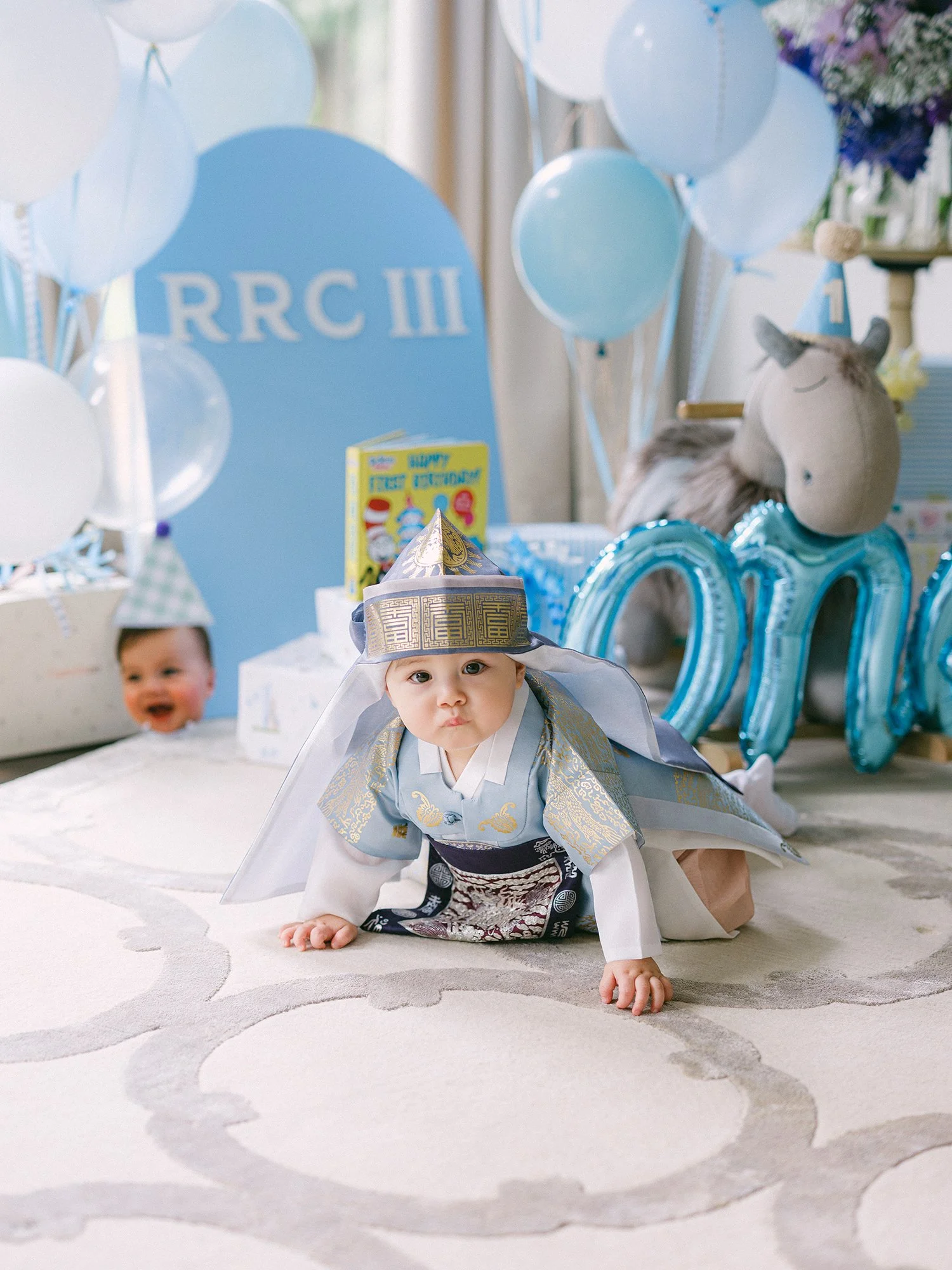 First birthday portrait of Richard photographed by HSC Studio