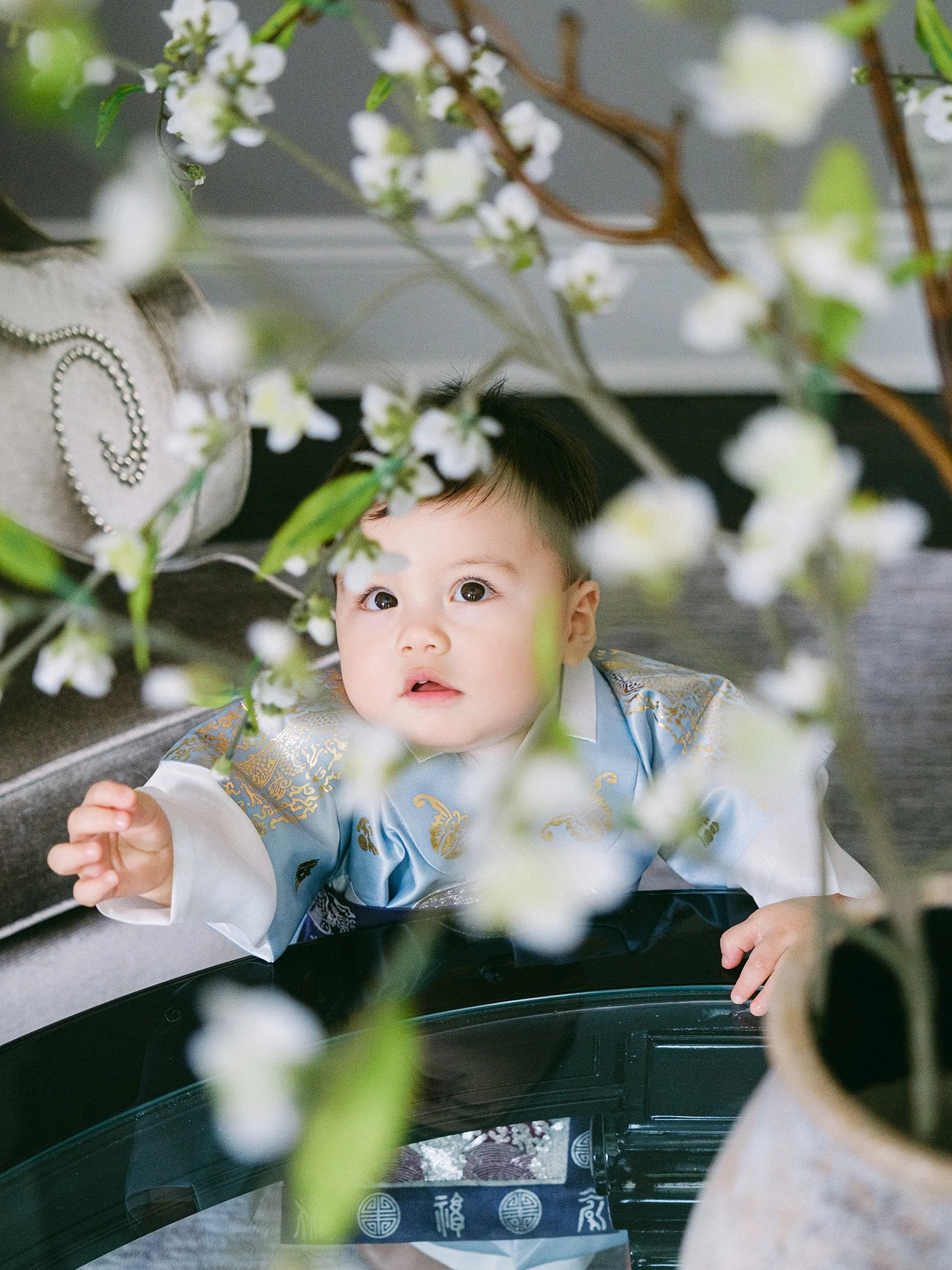 First birthday portrait of Richard photographed by HSC Studio