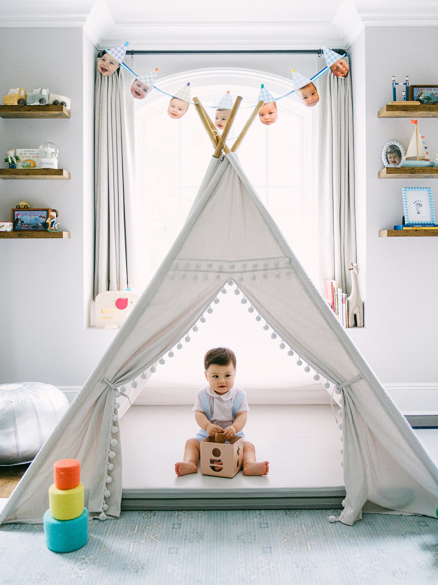 First birthday portrait of Richard photographed by HSC Studio