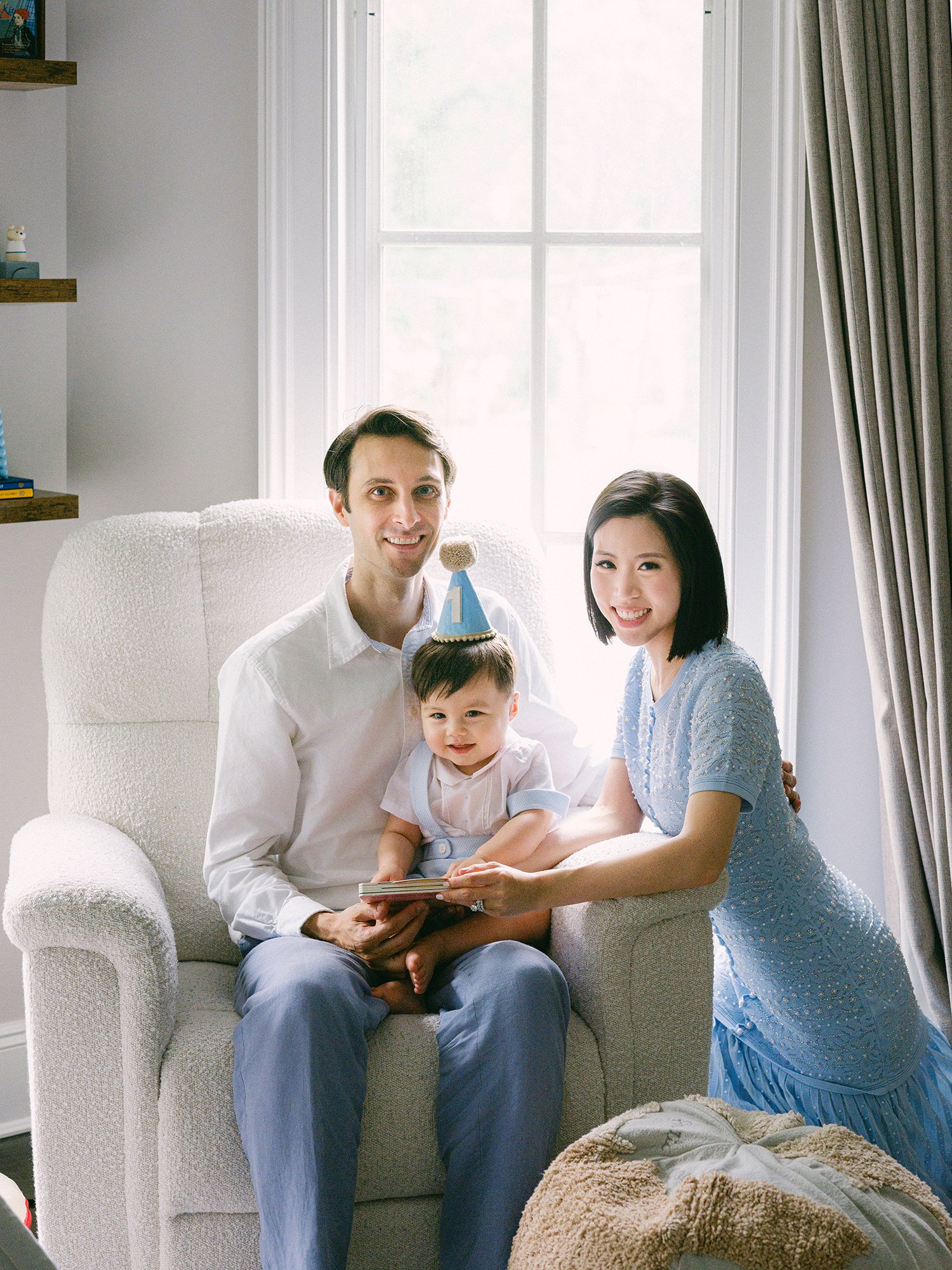 Parents celebrating their son Richard’s first birthday