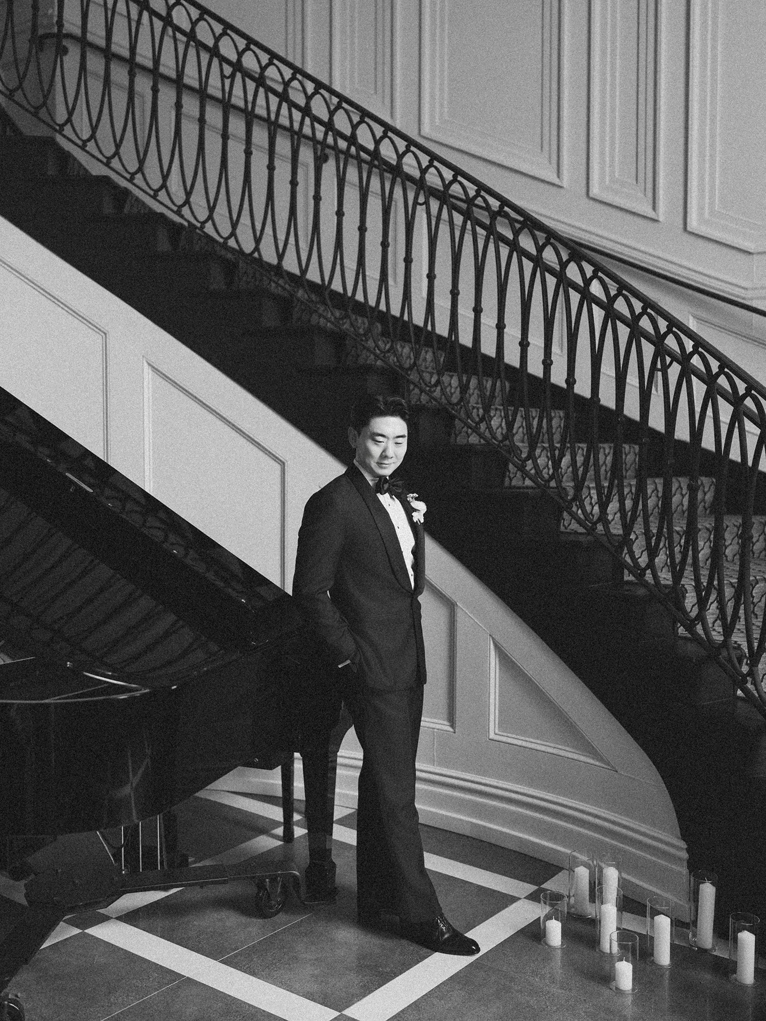 Editorial wedding portrait at The Florentine Gardens