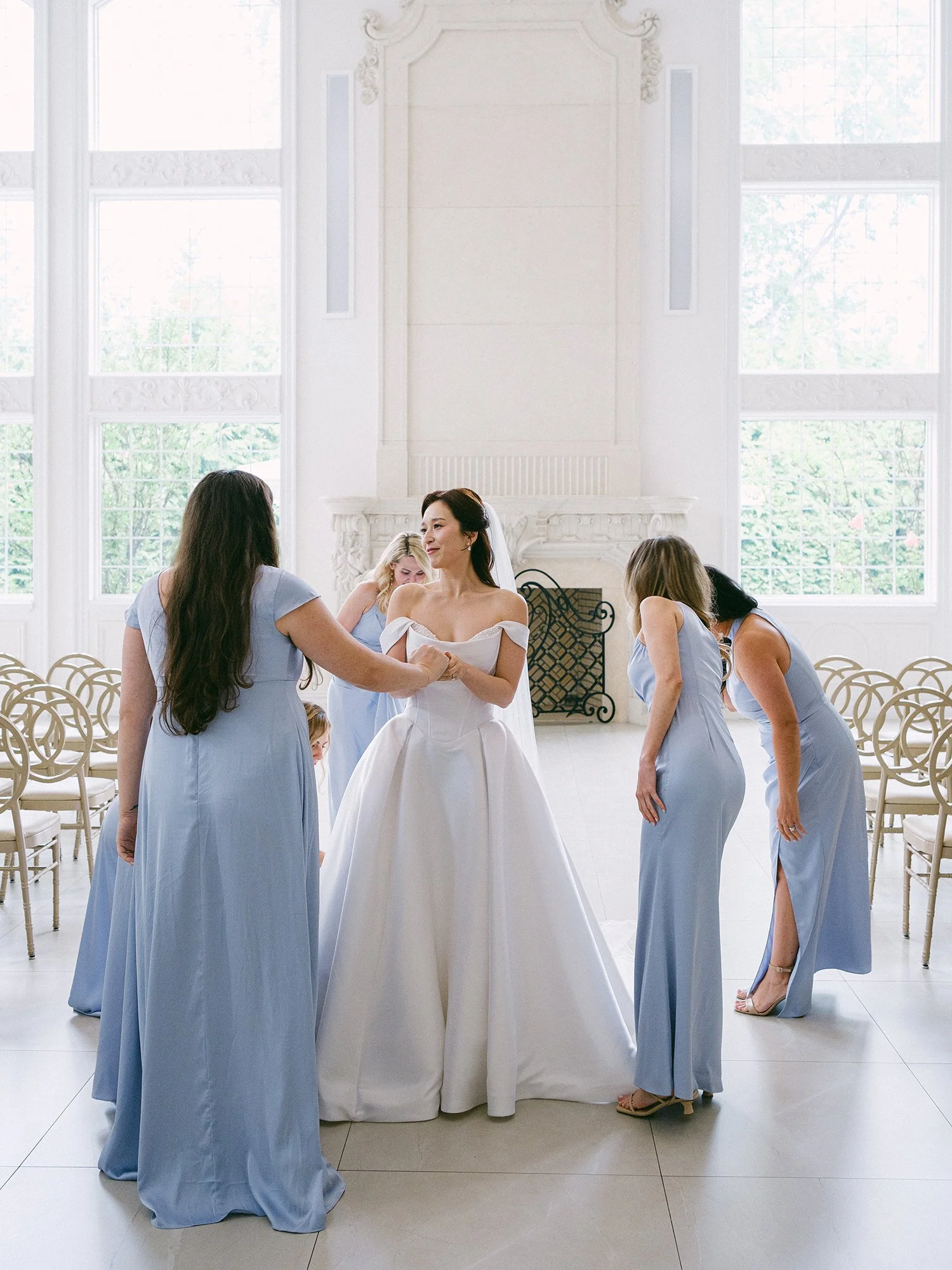 Editorial wedding portrait at The Florentine Gardens