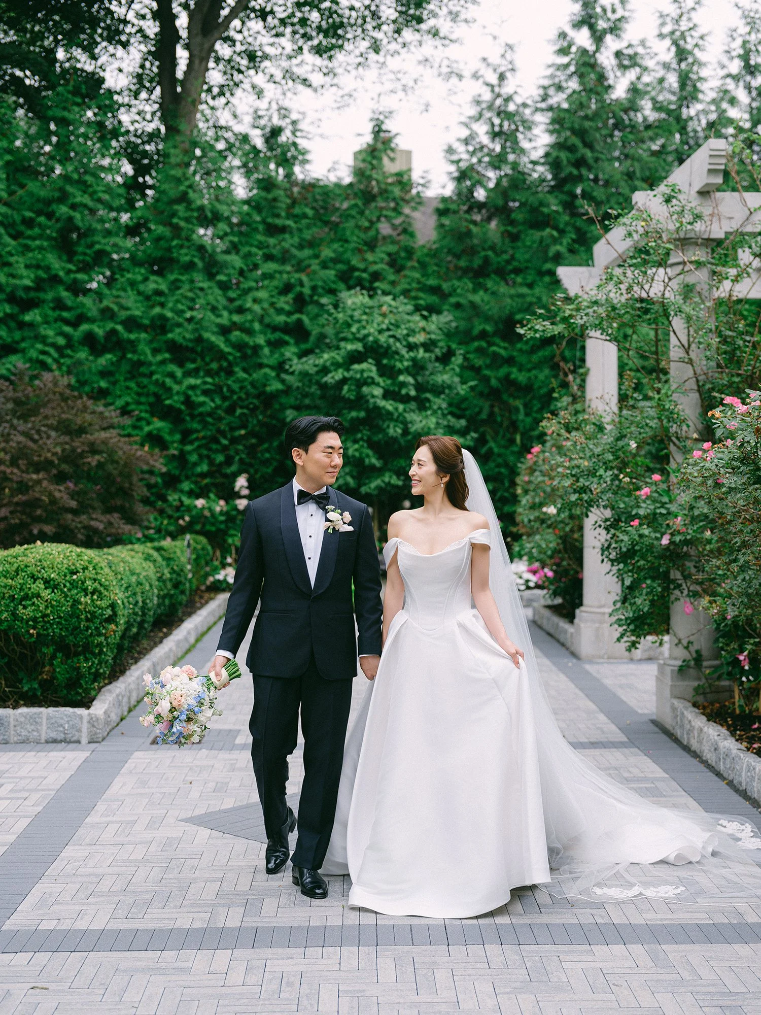 Editorial wedding portrait at The Florentine Gardens