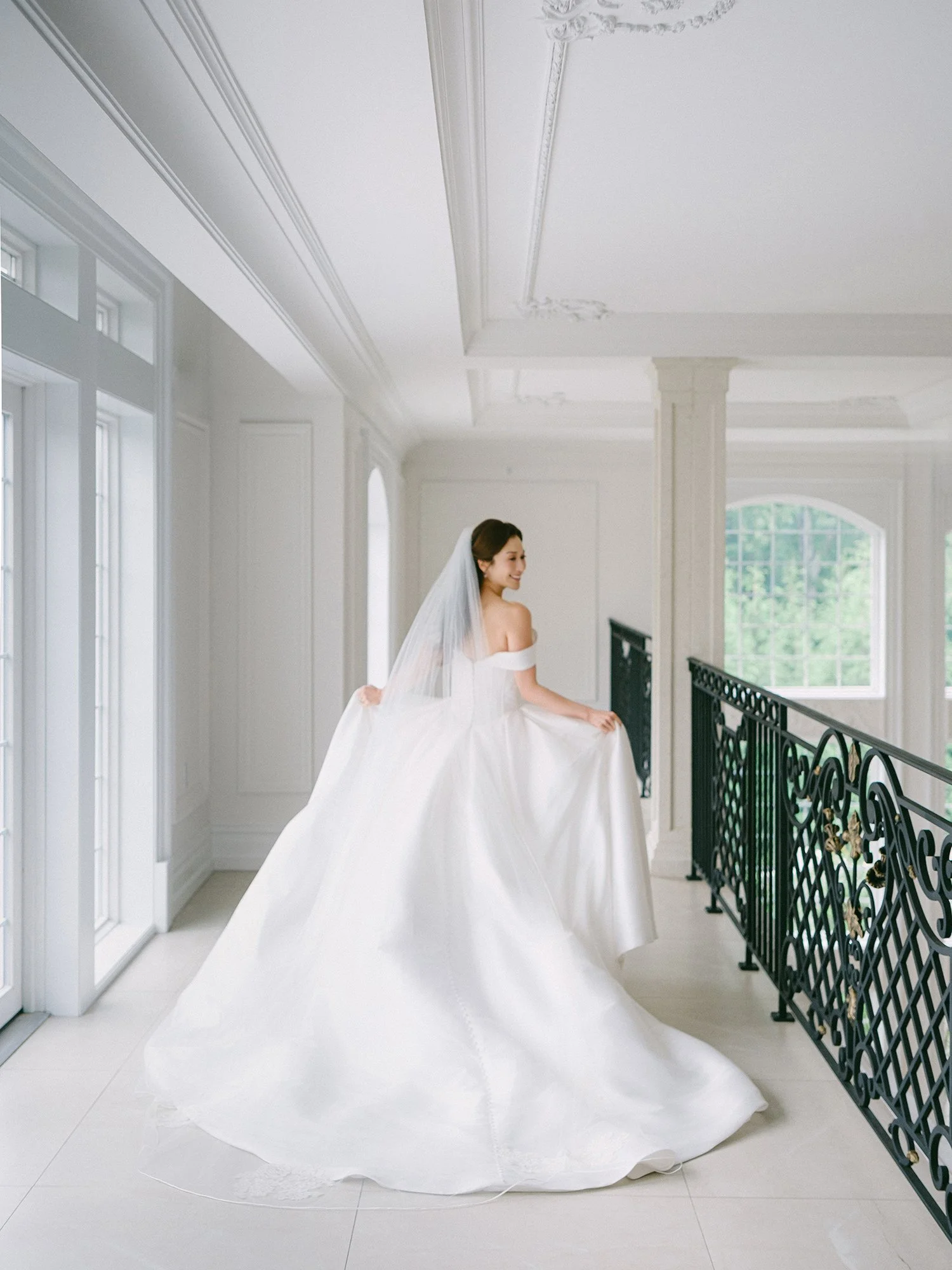 Editorial wedding portrait at The Florentine Gardens