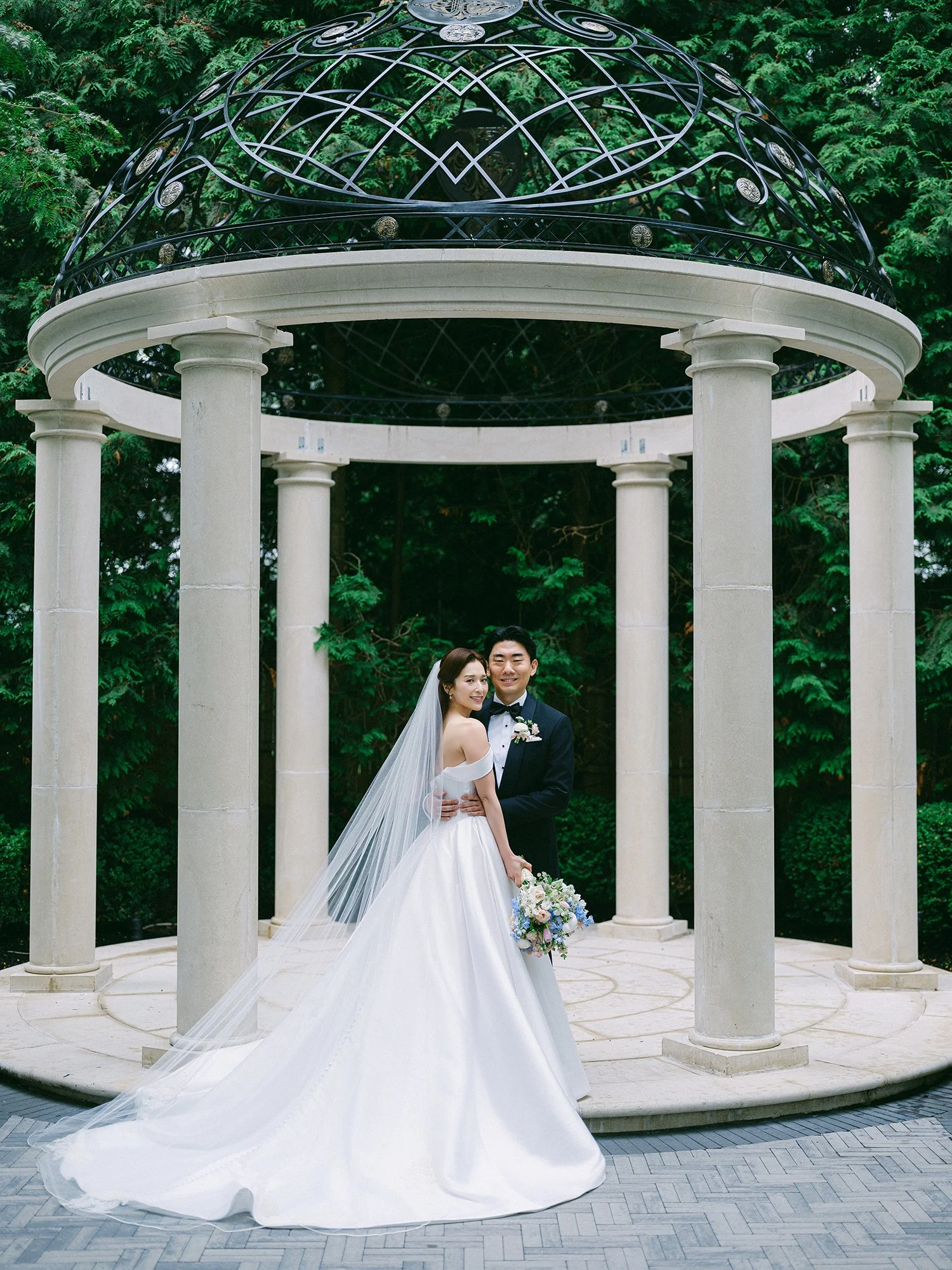 Editorial wedding portrait at The Florentine Gardens