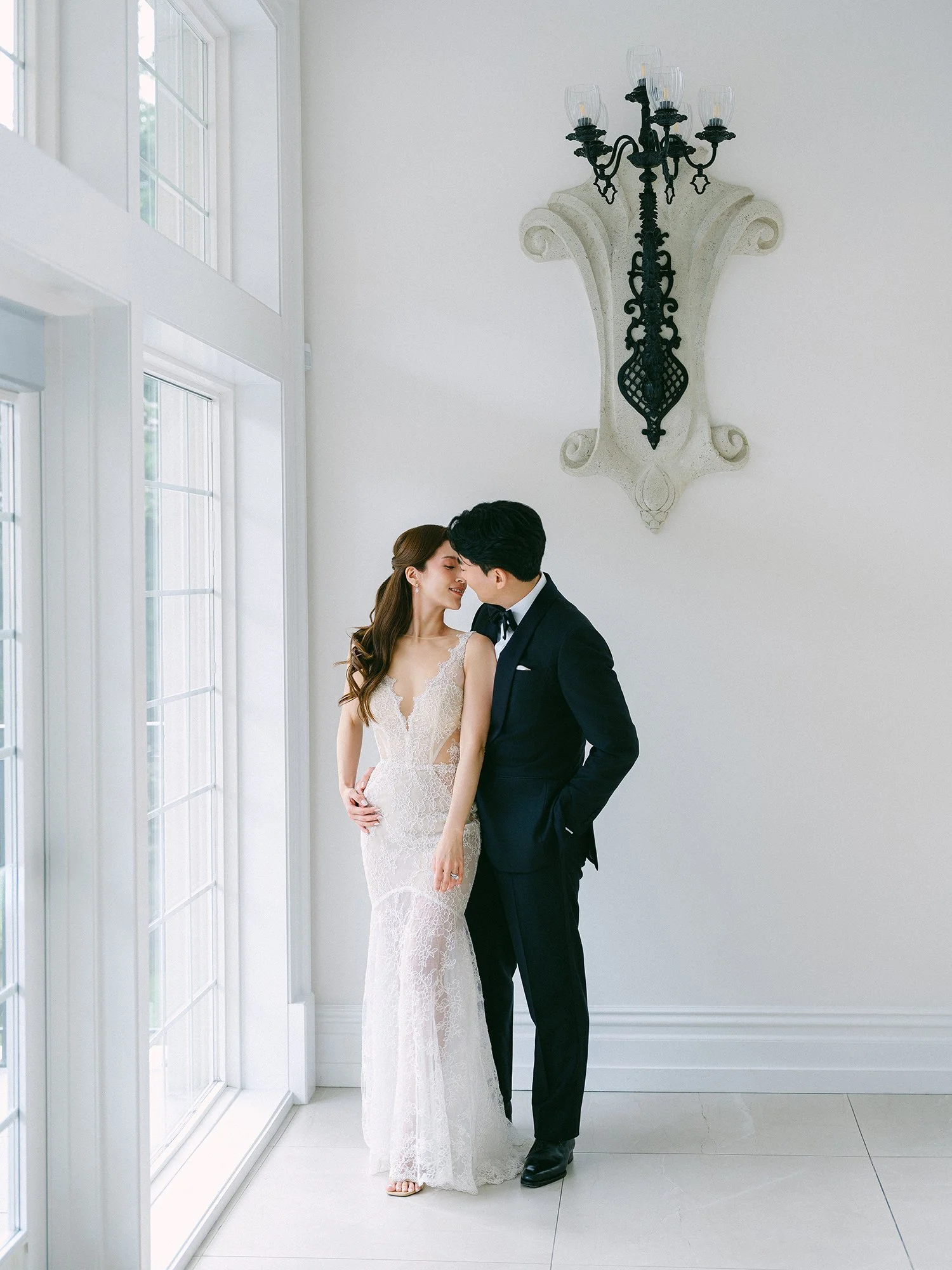Editorial wedding portrait at The Florentine Gardens