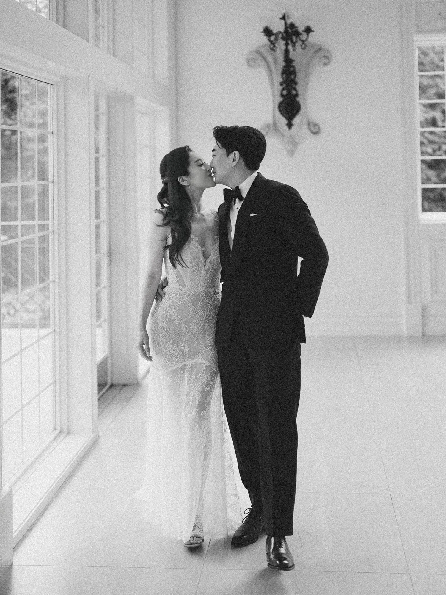 Editorial wedding portrait at The Florentine Gardens
