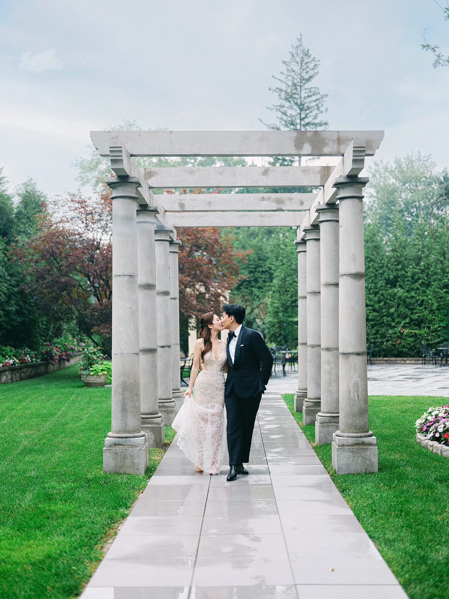 Editorial wedding portrait at The Florentine Gardens