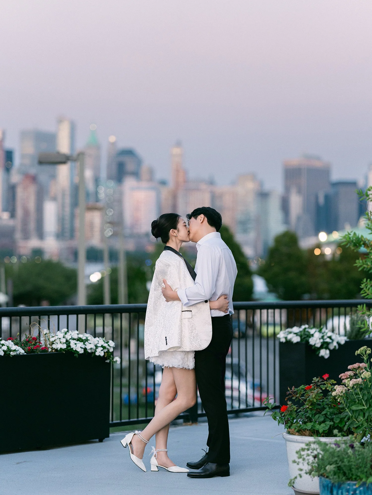 Hannah and Junsuk wedding portrait at Maritime Parc in Jersey City NJ