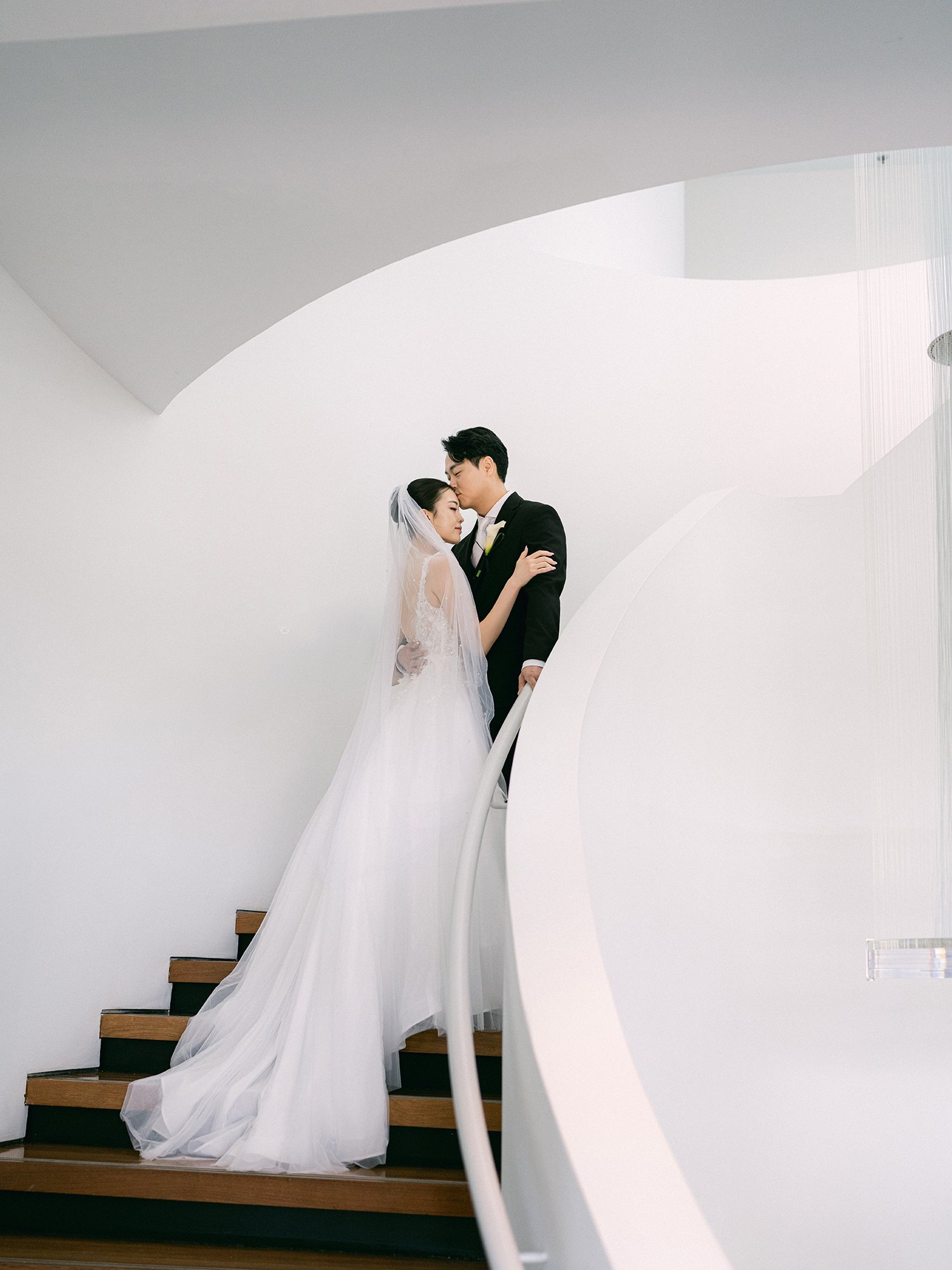 Hannah and Junsuk wedding portrait at Maritime Parc in Jersey City NJ