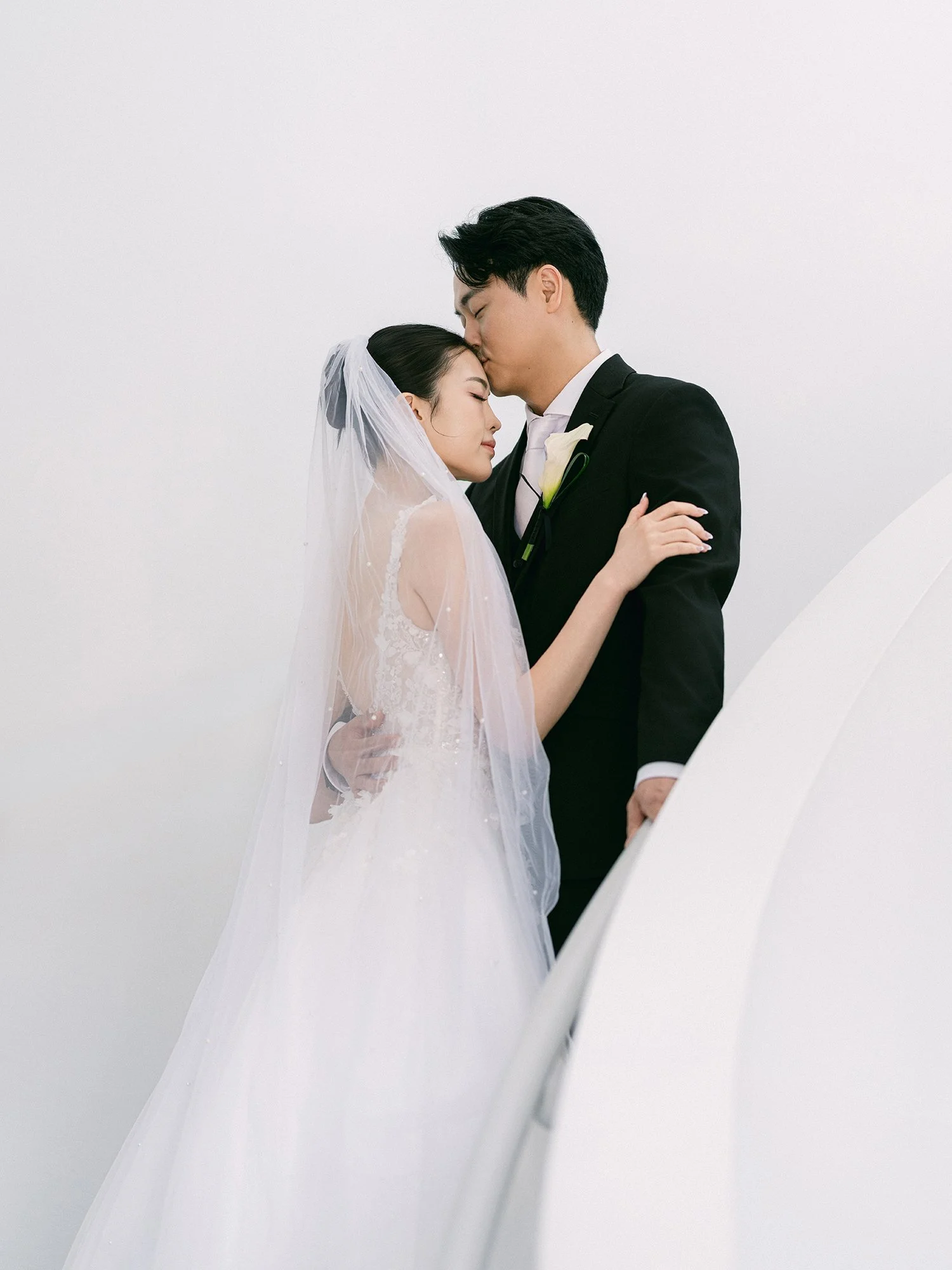Hannah and Junsuk wedding portrait at Maritime Parc in Jersey City NJ