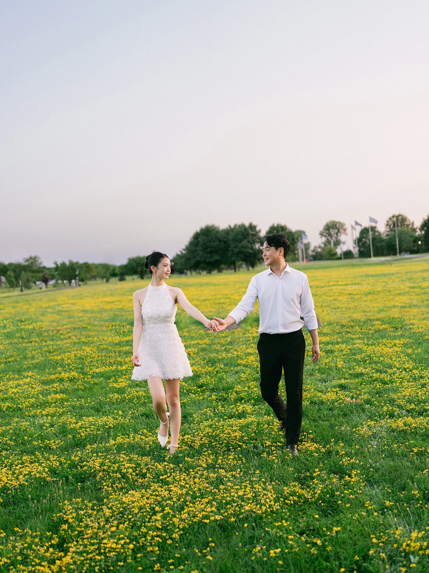 Evening wedding portrait of Hannah and Junsuk at Maritime Parc