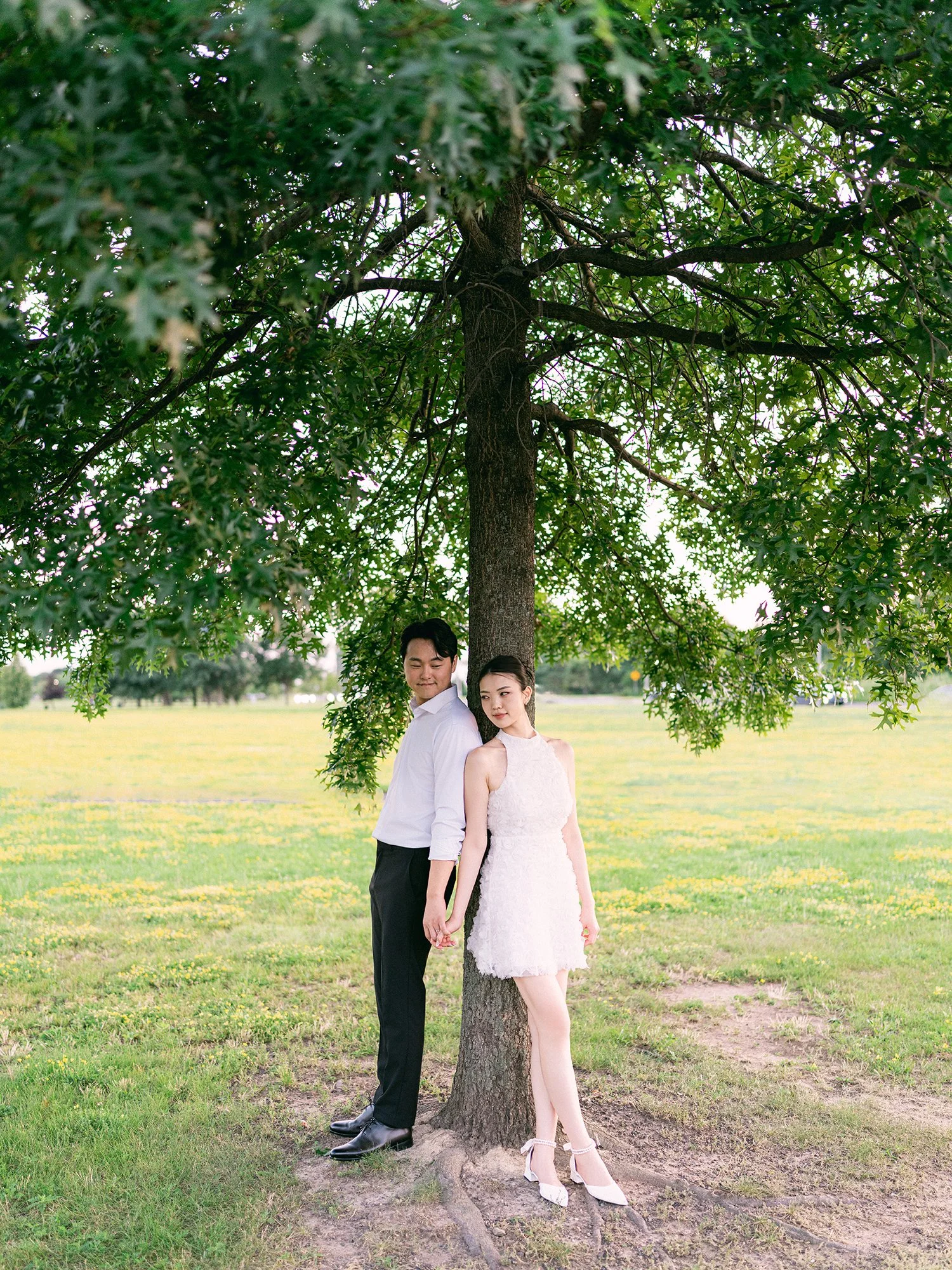 Evening wedding portrait of Hannah and Junsuk at Maritime Parc