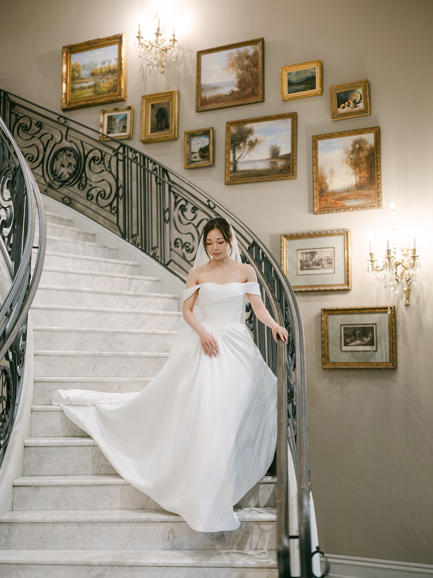 Editorial wedding portrait of Sue and Kenny at Park Chateau Estate