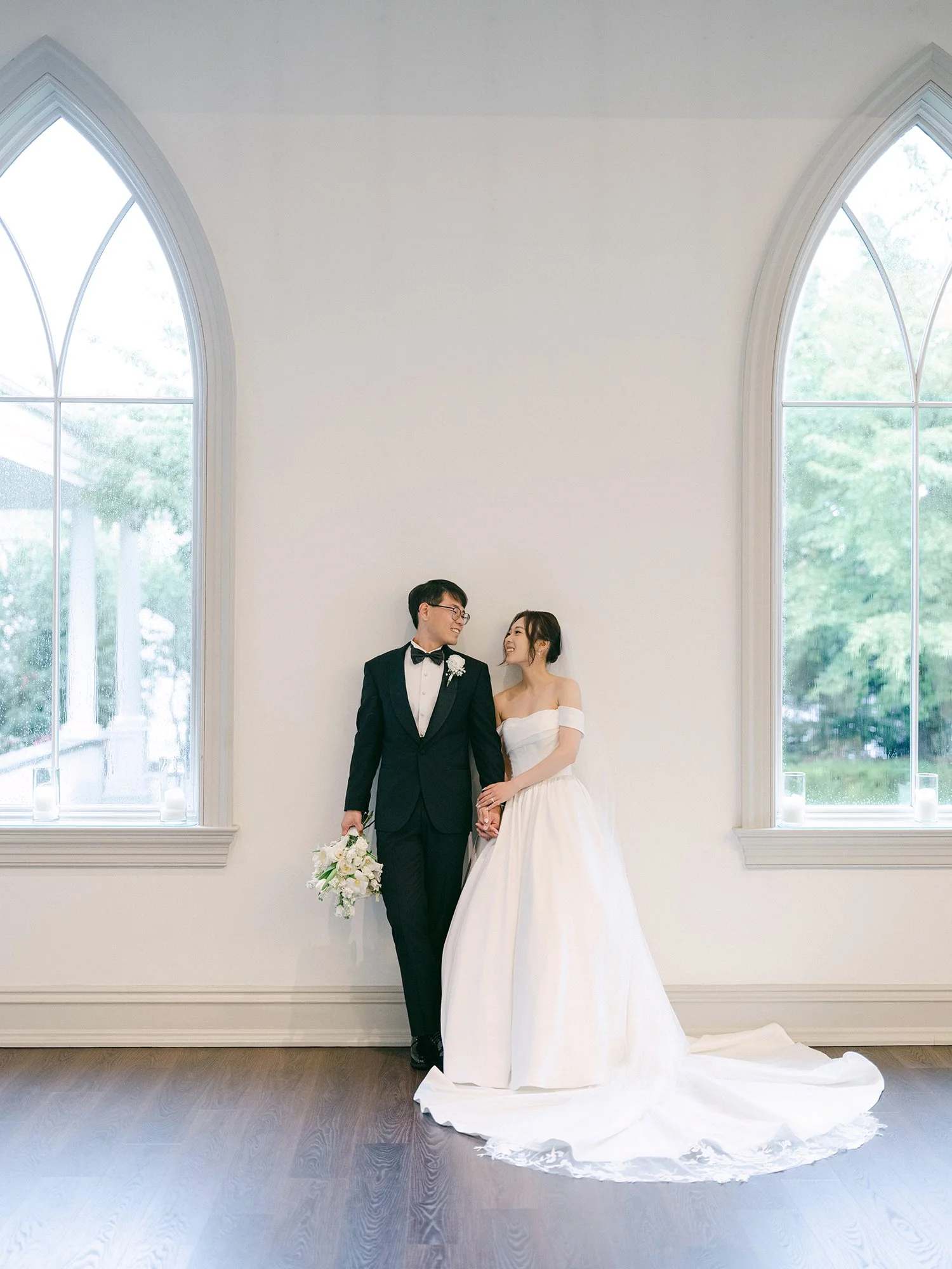 Editorial wedding portrait of Sue and Kenny at Park Chateau Estate