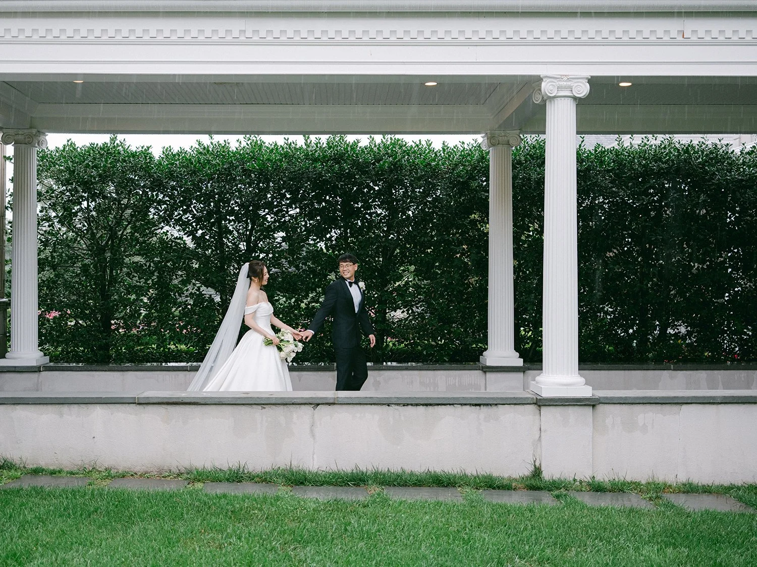 Editorial wedding portrait of Sue and Kenny at Park Chateau Estate