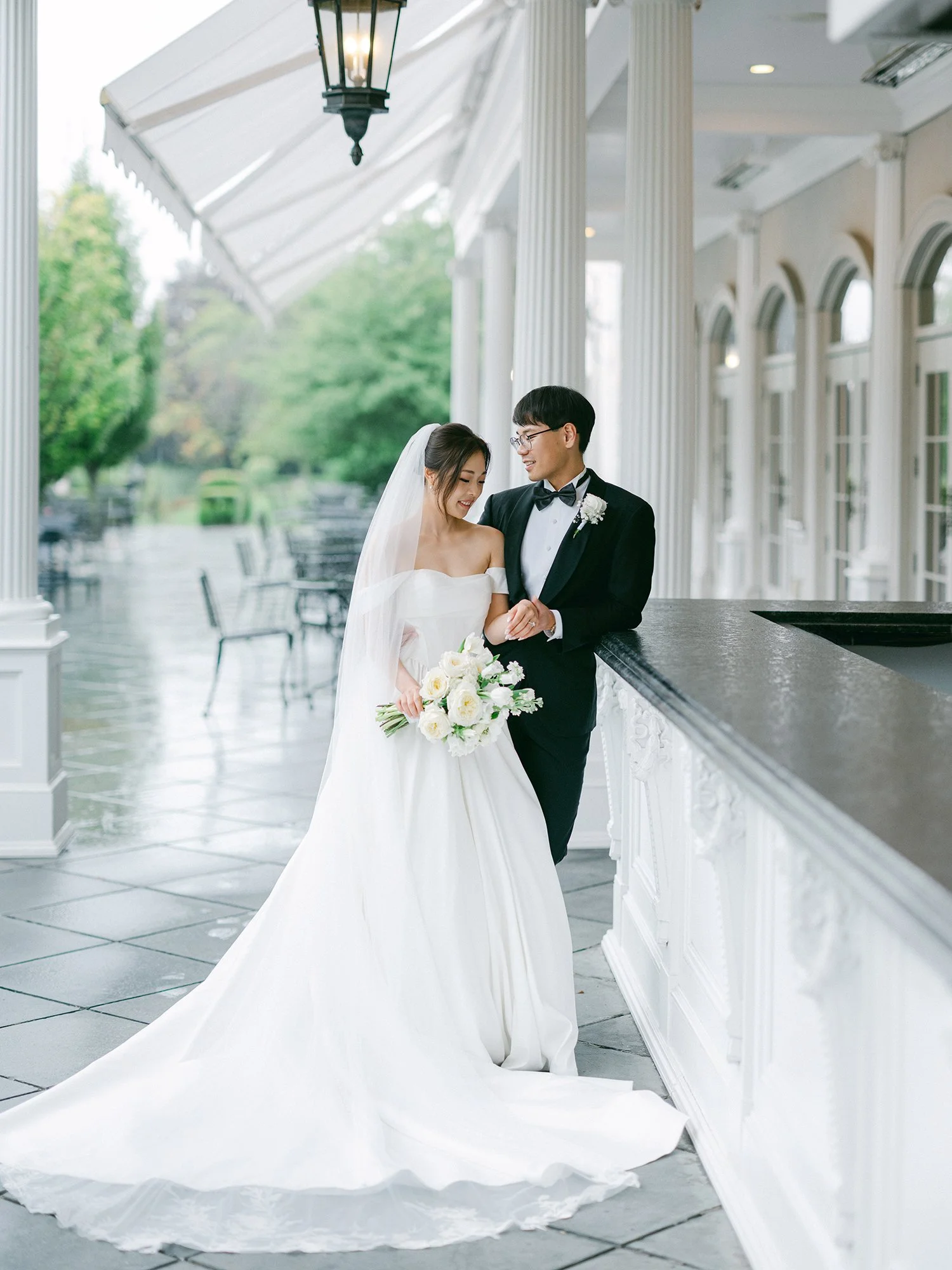 Editorial wedding portrait of Sue and Kenny at Park Chateau Estate