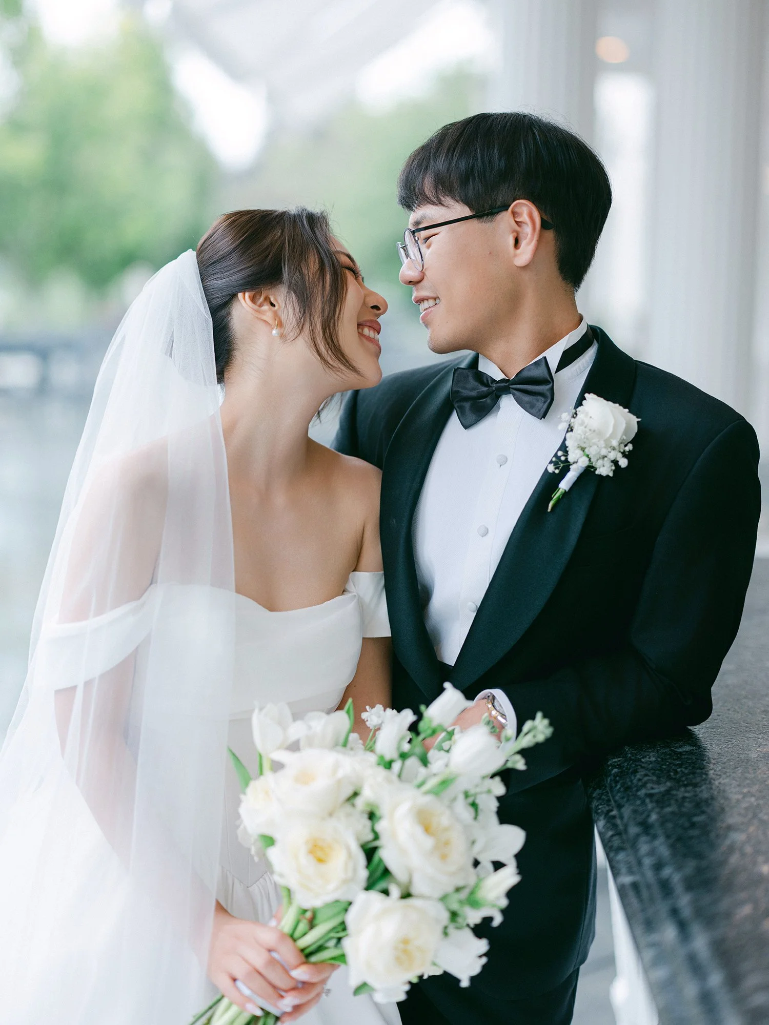 Editorial wedding portrait of Sue and Kenny at Park Chateau Estate