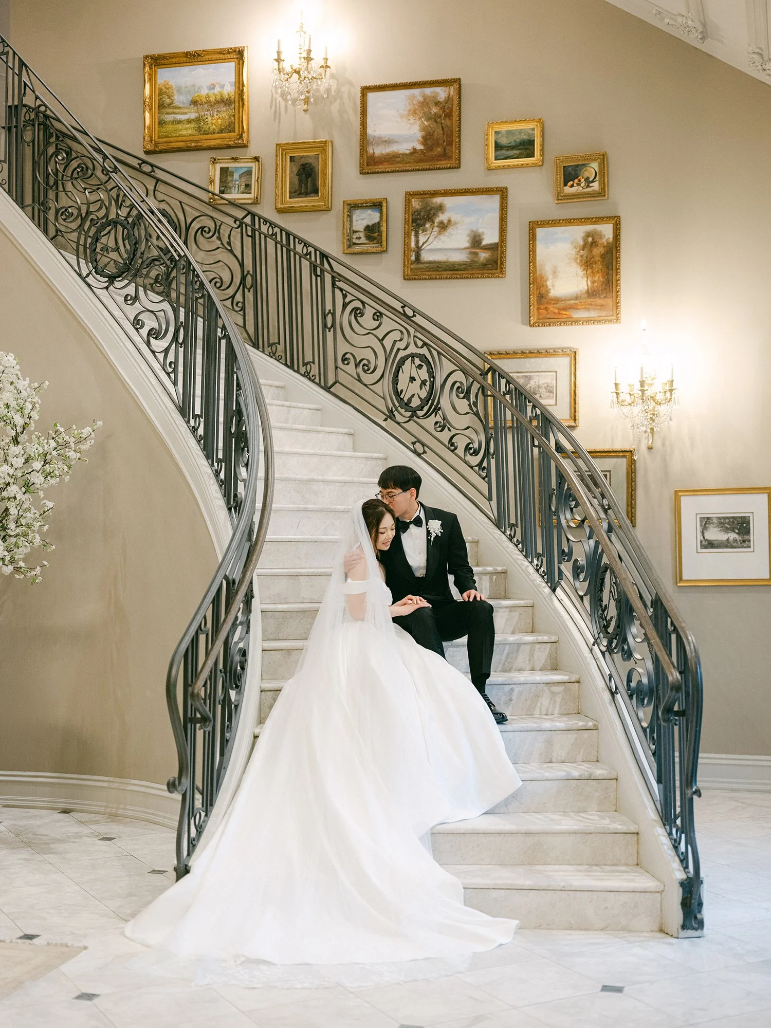 Editorial wedding portrait of Sue and Kenny at Park Chateau Estate