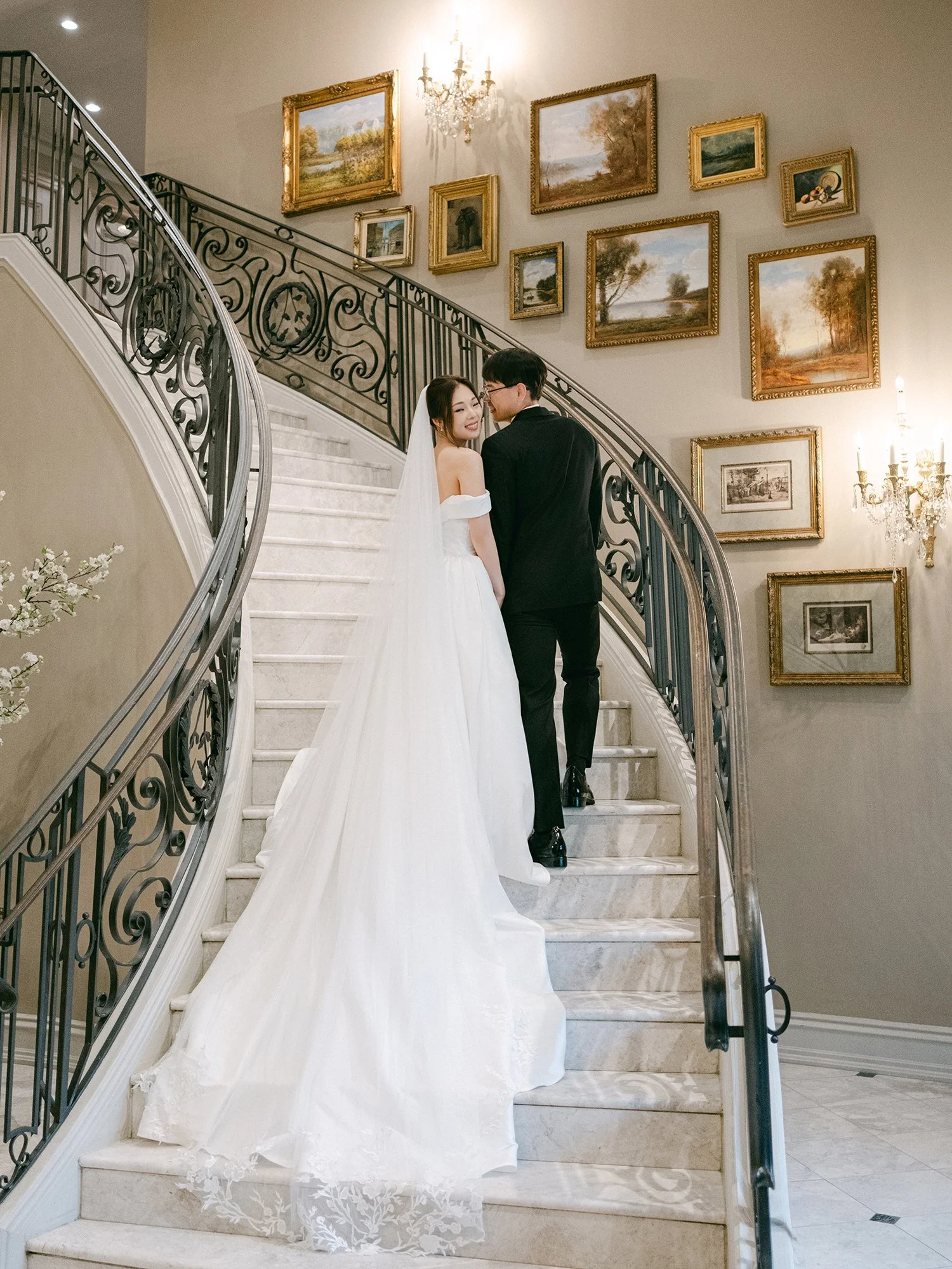 Editorial wedding portrait of Sue and Kenny at Park Chateau Estate