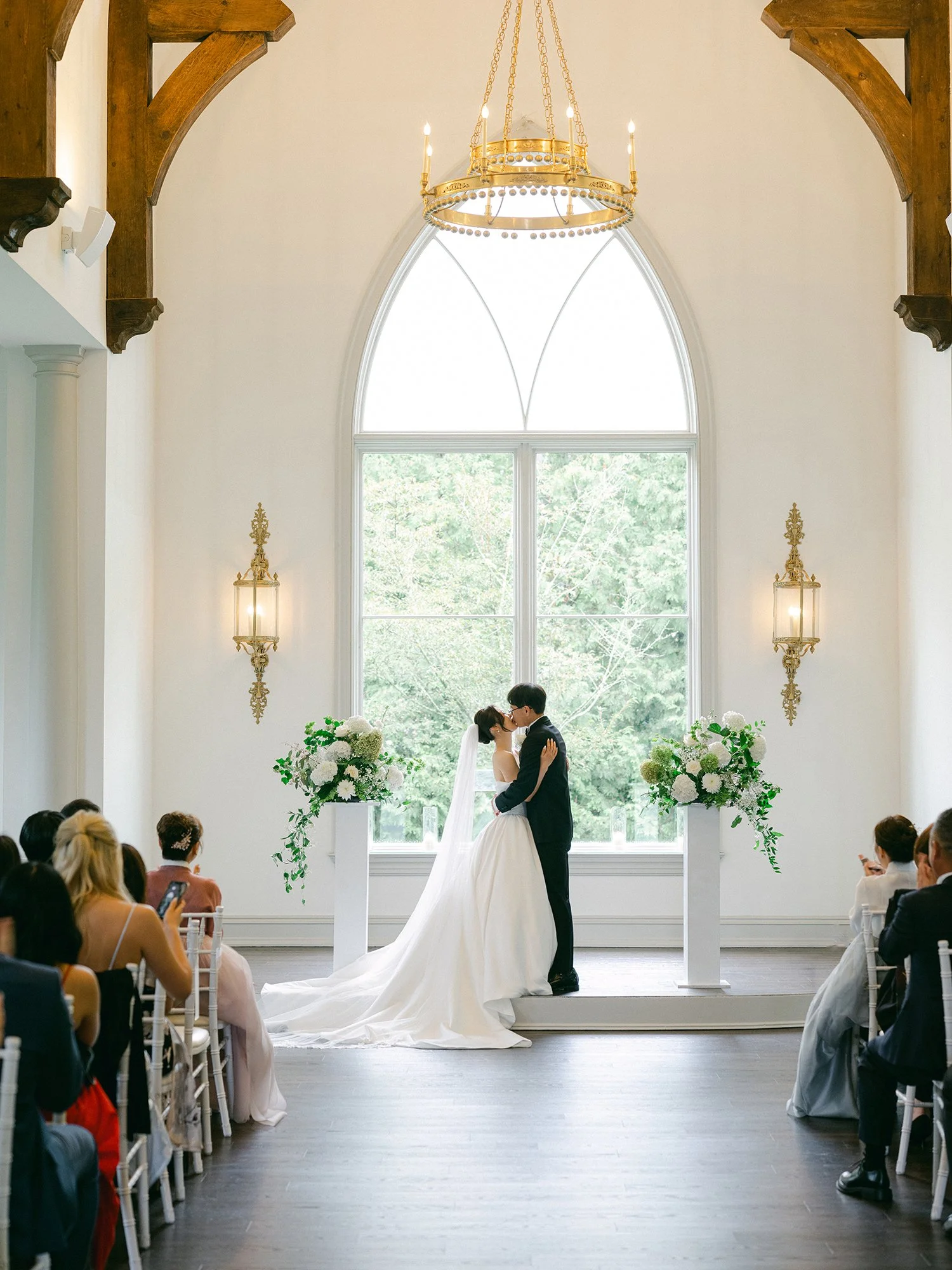 Wedding ceremony at Park Chateau in East Brunswick, New Jersey