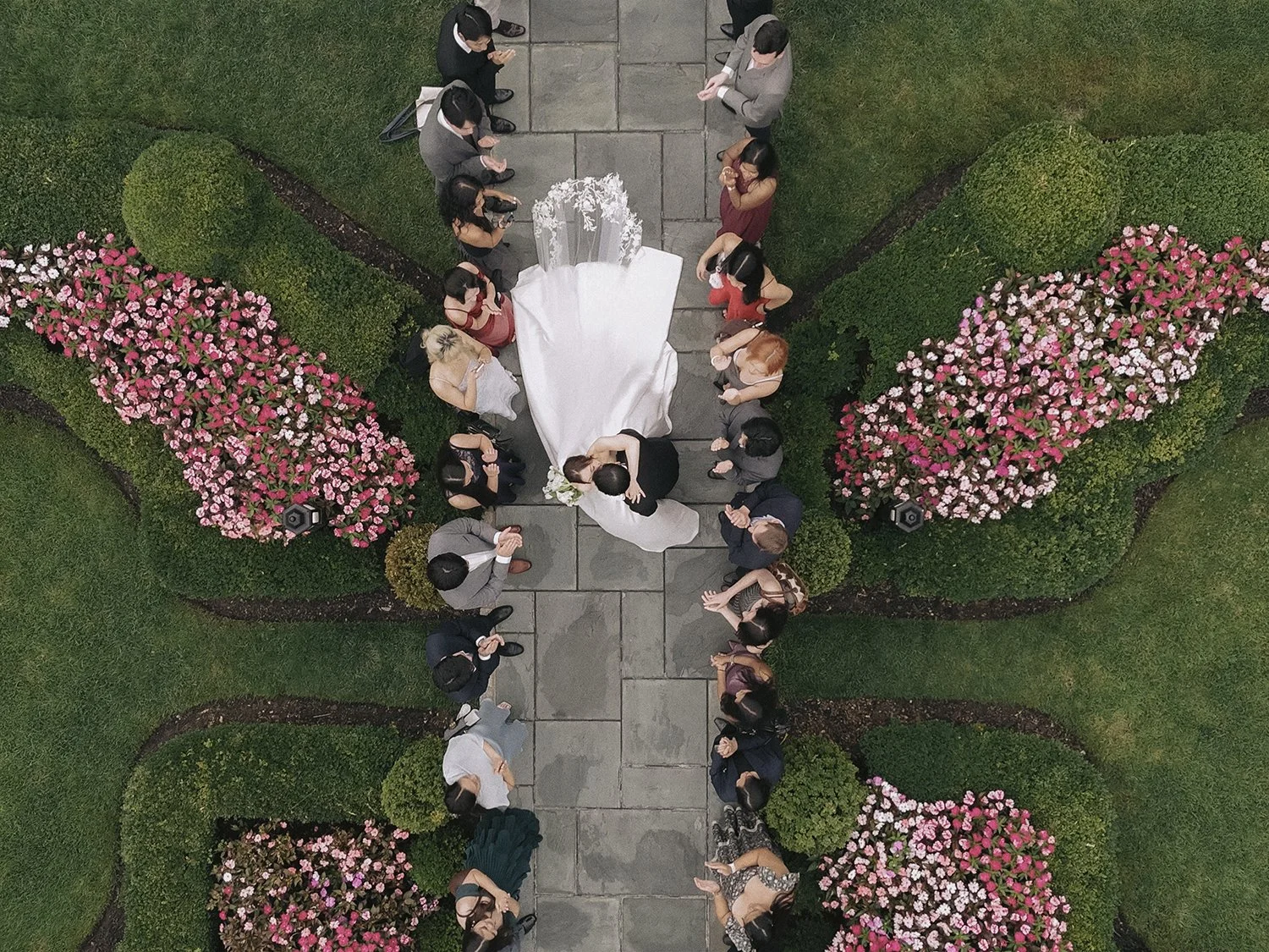 Wedding ceremony at Park Chateau in East Brunswick, New Jersey