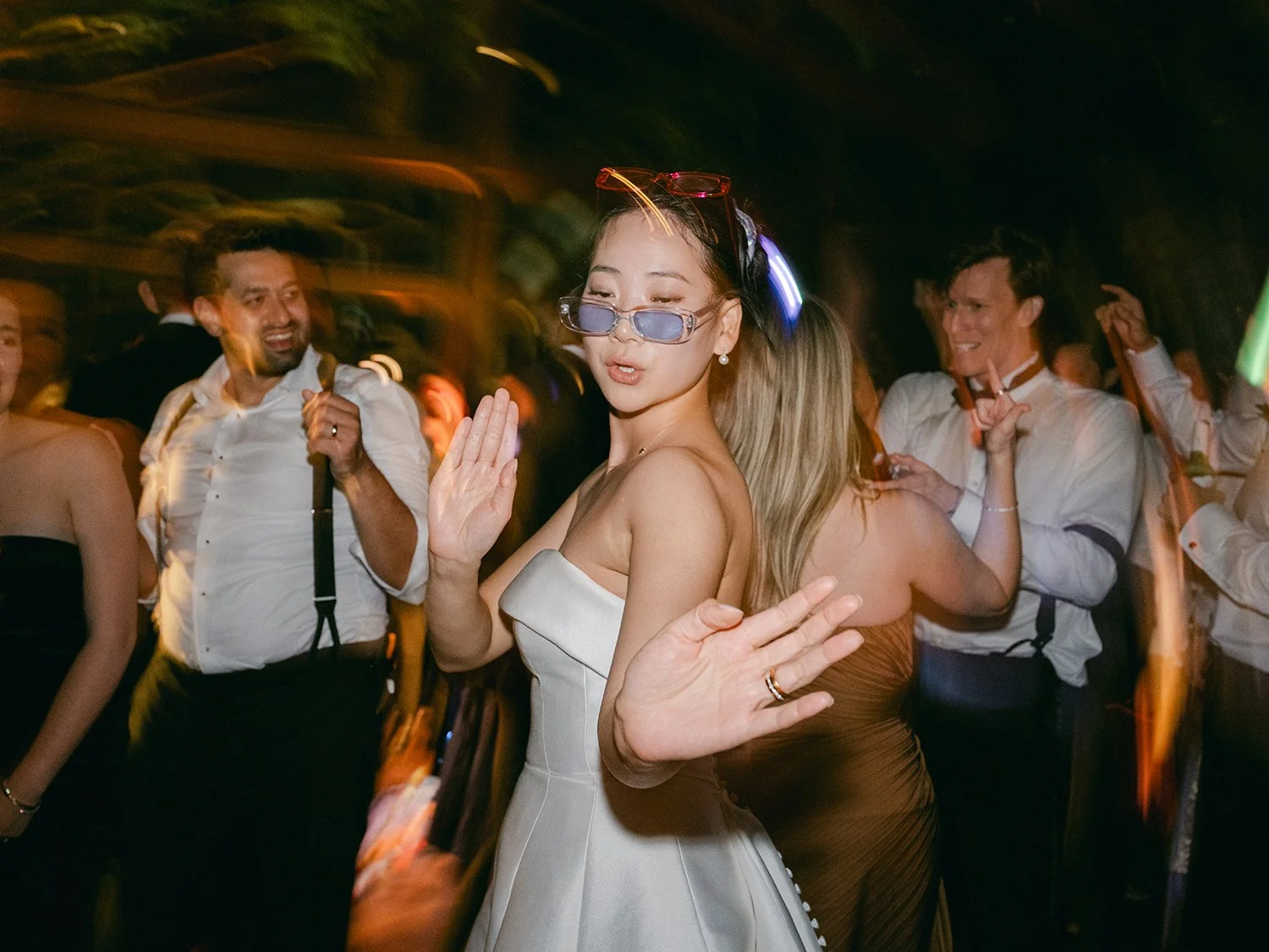 he couple celebrating with guests on the dance floor, live band at Tavern on the Green