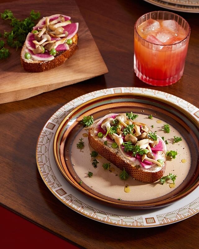 Whimsical mushroom toast 🍄~ photographer @alexknex