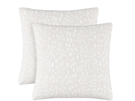 S/2 Snow Leopard Pillows