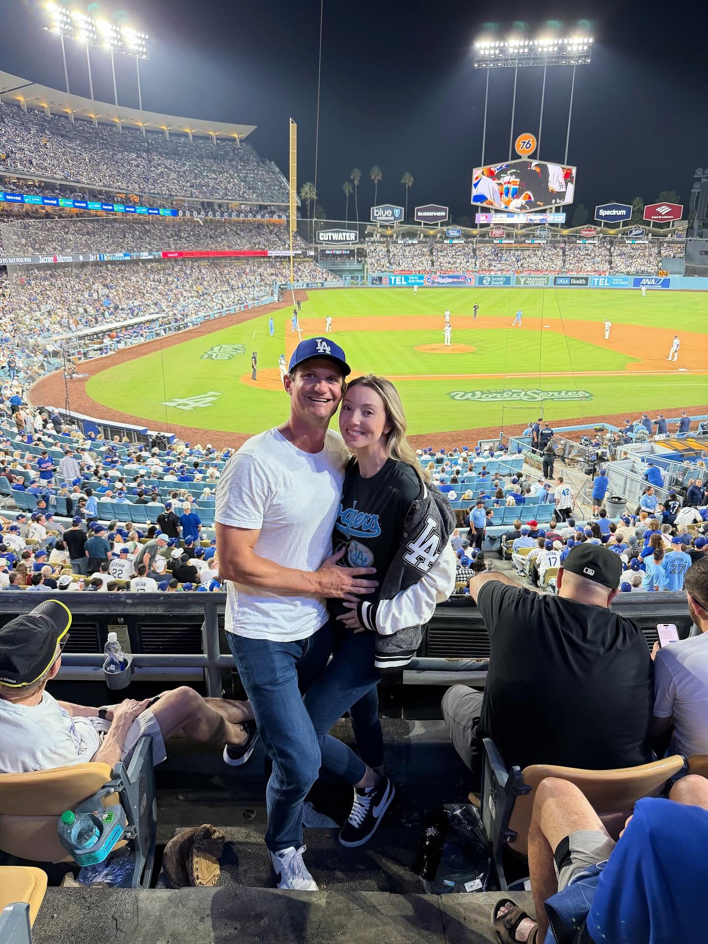 The Bildman dugout is getting a little more crowded! Baby B #3 warming up in the bullpen 💙⚾️🩷