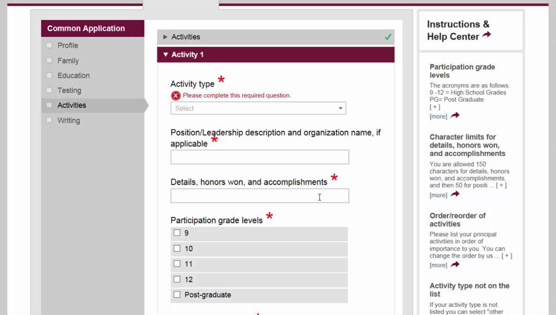 HOW TO WRITE YOUR COLLEGE APPLICATION ACTIVITIES LIST Elite Education