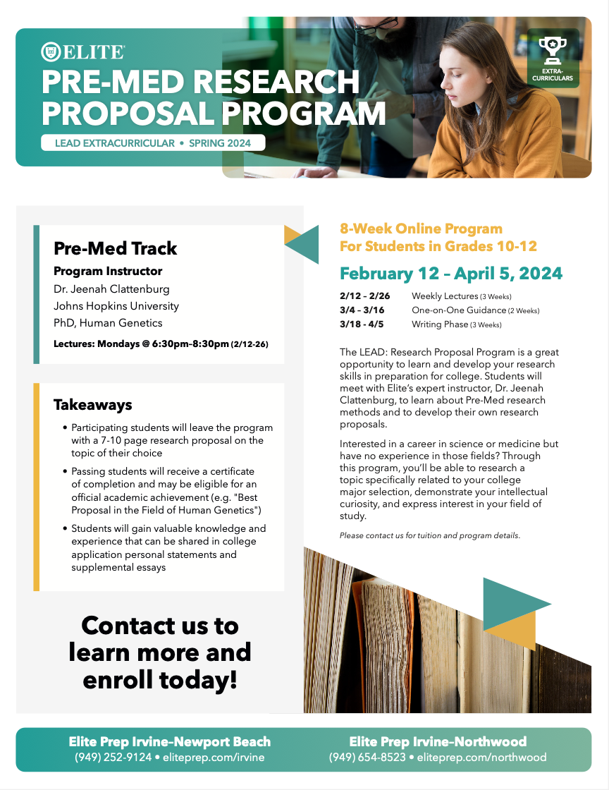 Pre-Med Research Proposal Program