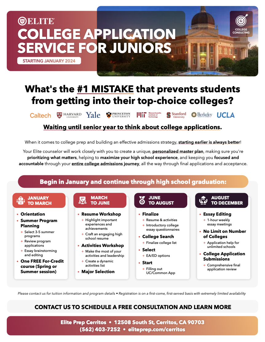 College Application Services for Juniors