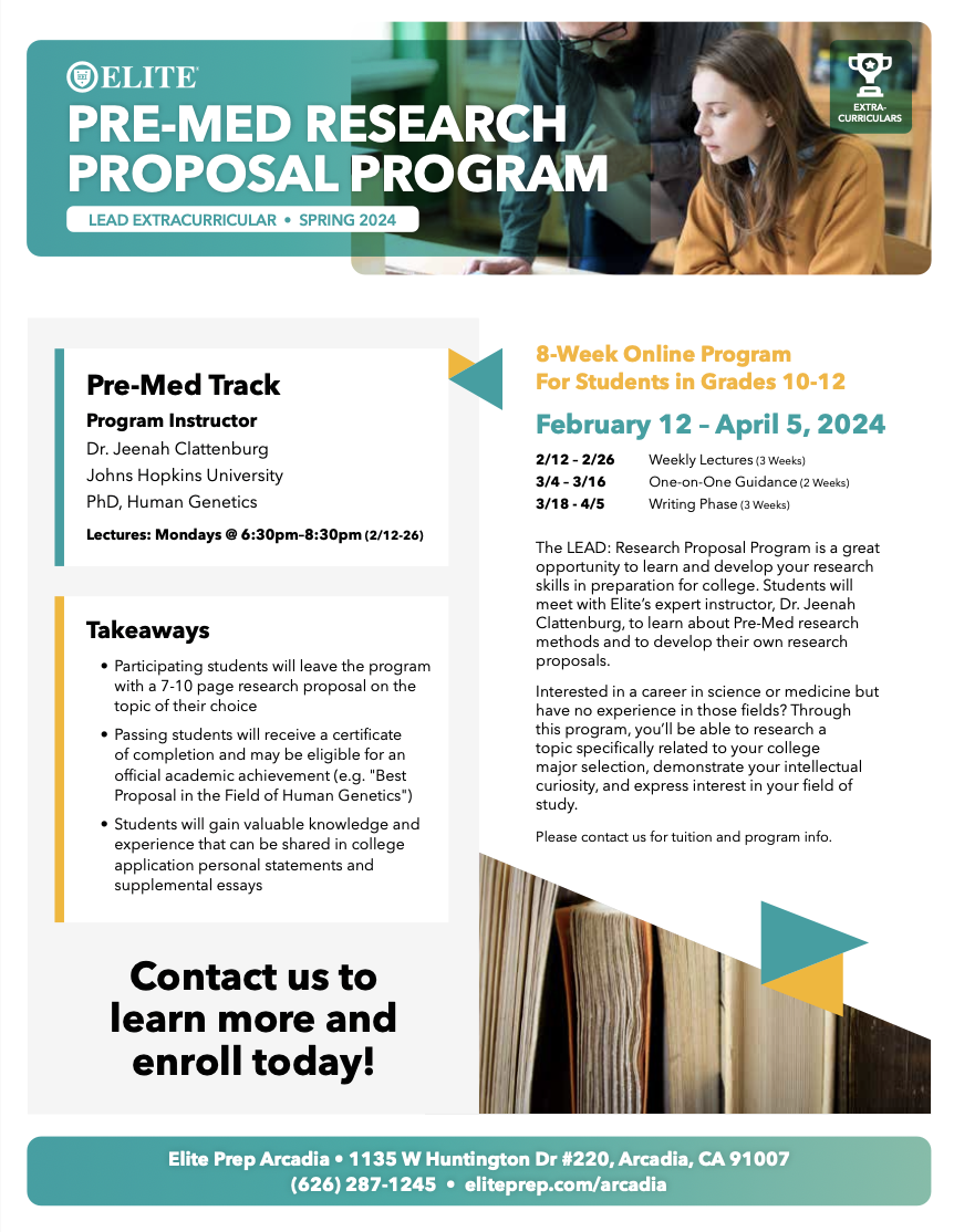 PreMed Research Proposal Program