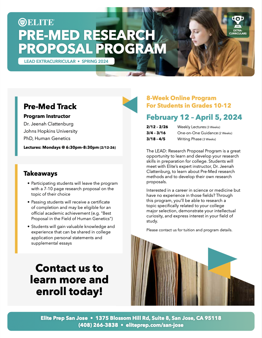 Pre-Med Research Proposal Program