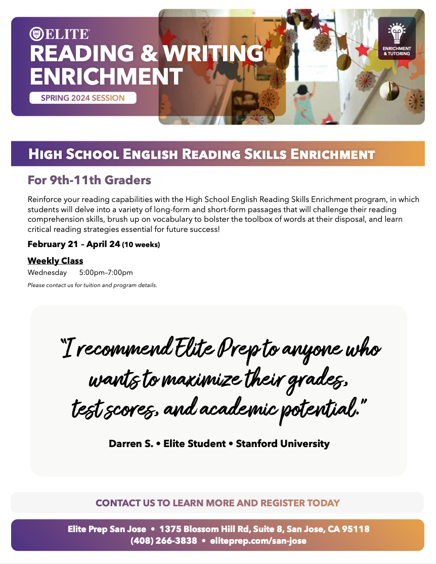 Reading &amp; Writing Enrichment